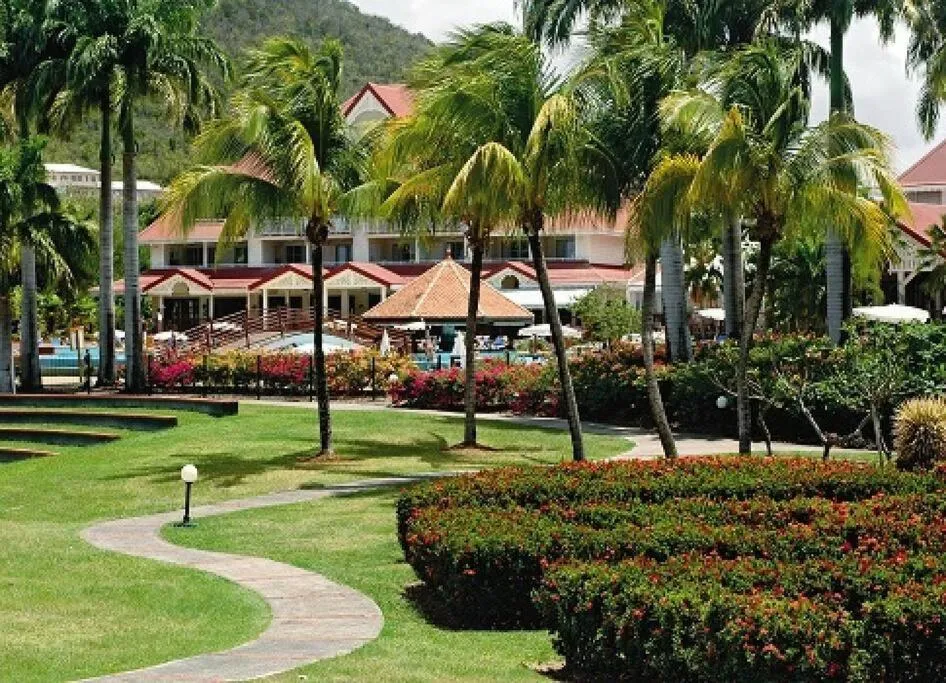 Garden in Studio Tropical avec vue mer dans une résidence hôtelière