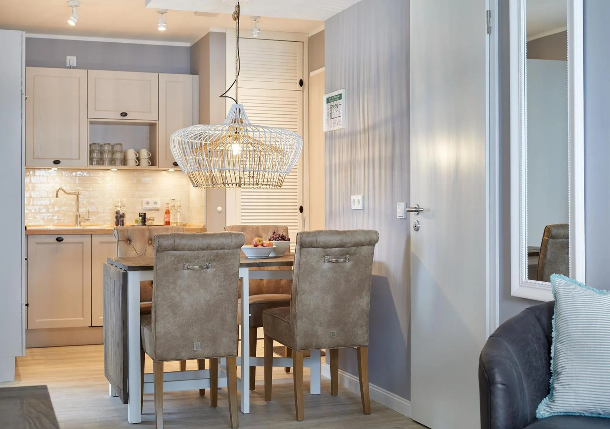 Kitchen or kitchenette in Beach Apartments Büsum