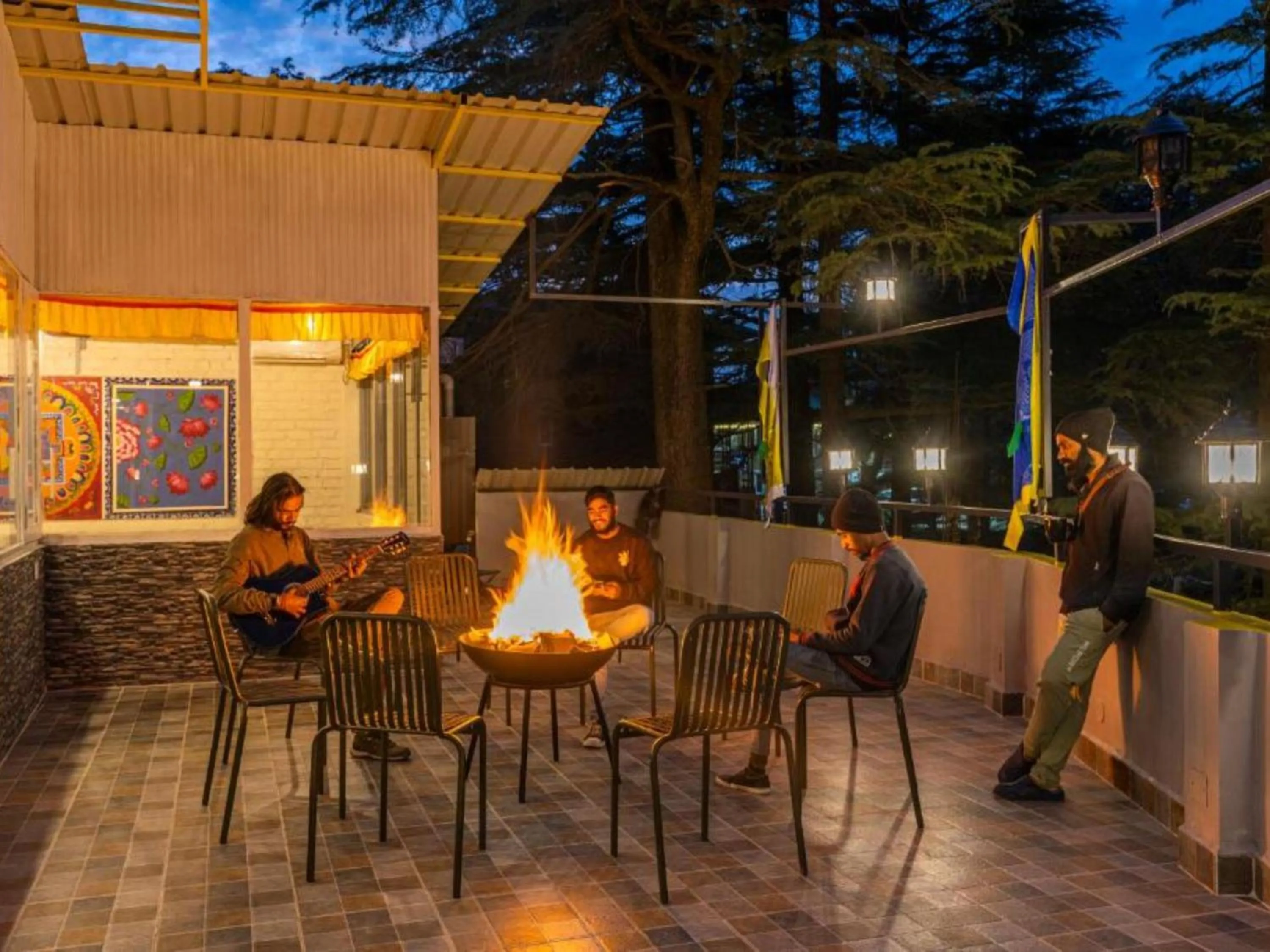 Patio in The Hosteller Mcleodganj, Mall Road