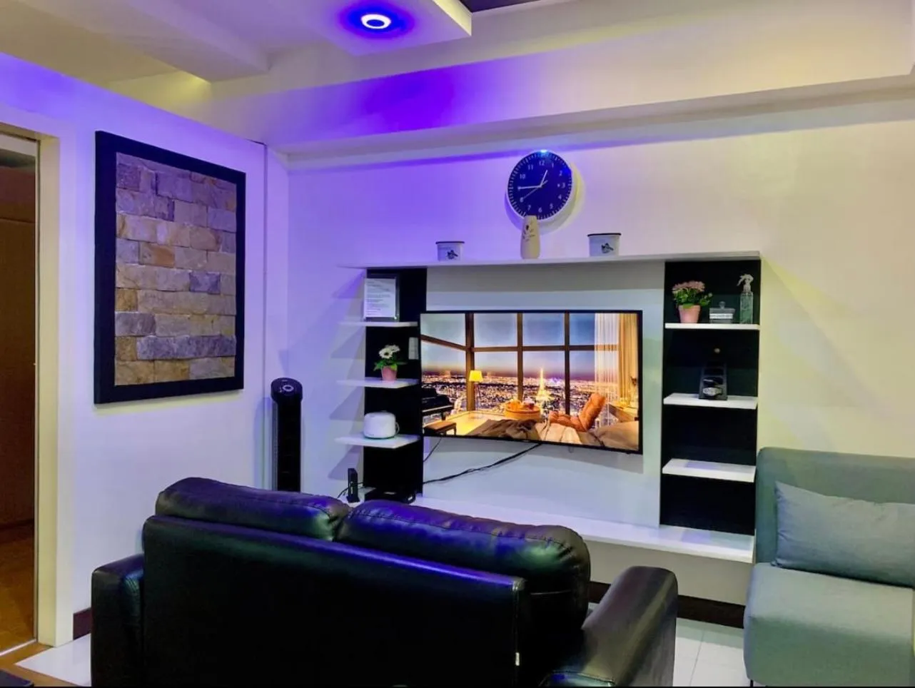 TV and multimedia in Luxury 1BR Unit with Pool at Venice Luxury Residences, Tower Domenico, McKinley Hill, Taguig City