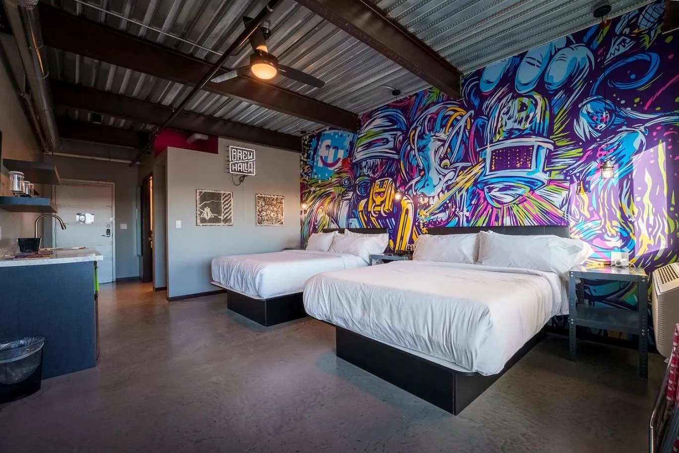 Bed in Brewhalla Hotel