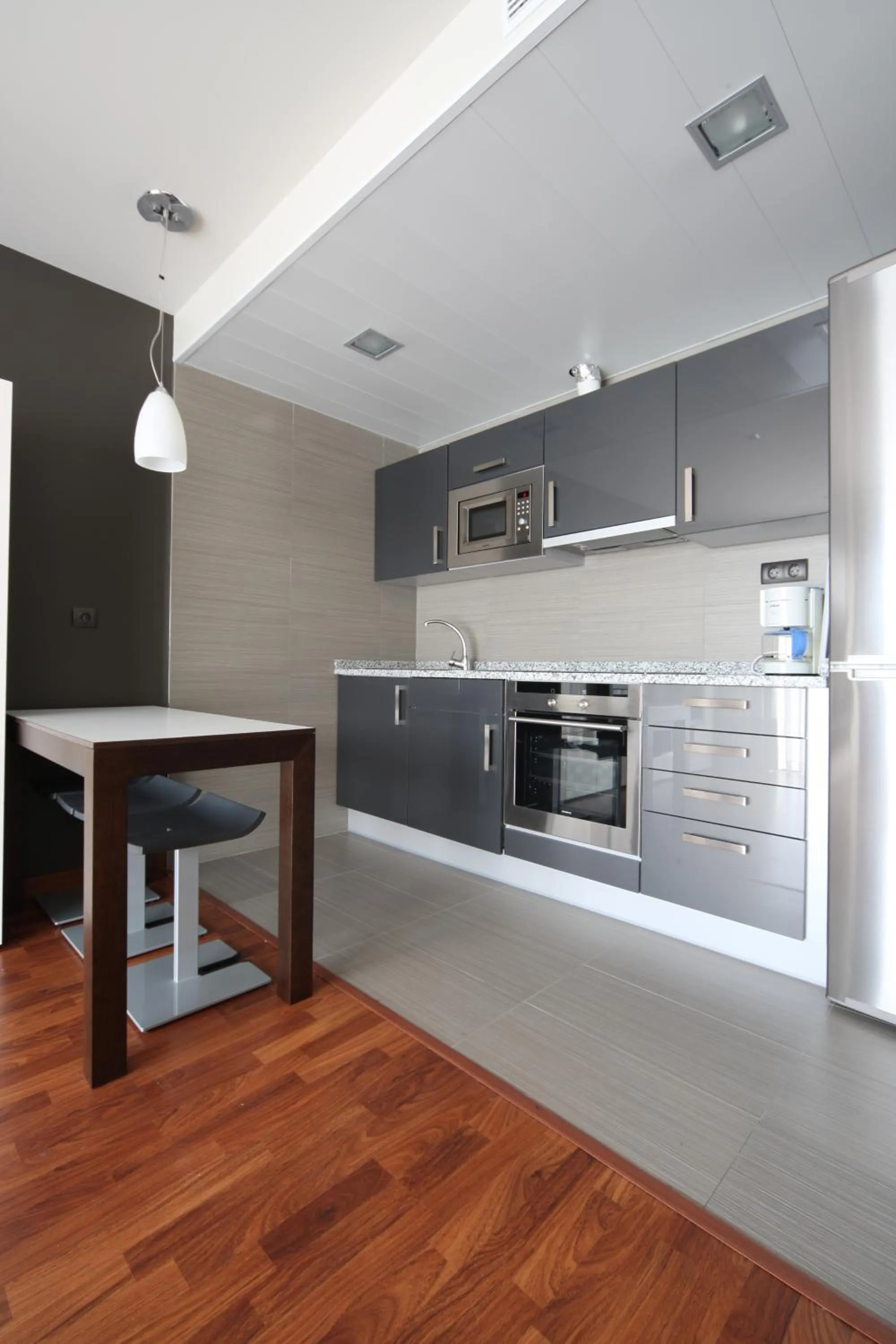 Kitchen or kitchenette in Hotel Apartamentos San Fermín Pamplona