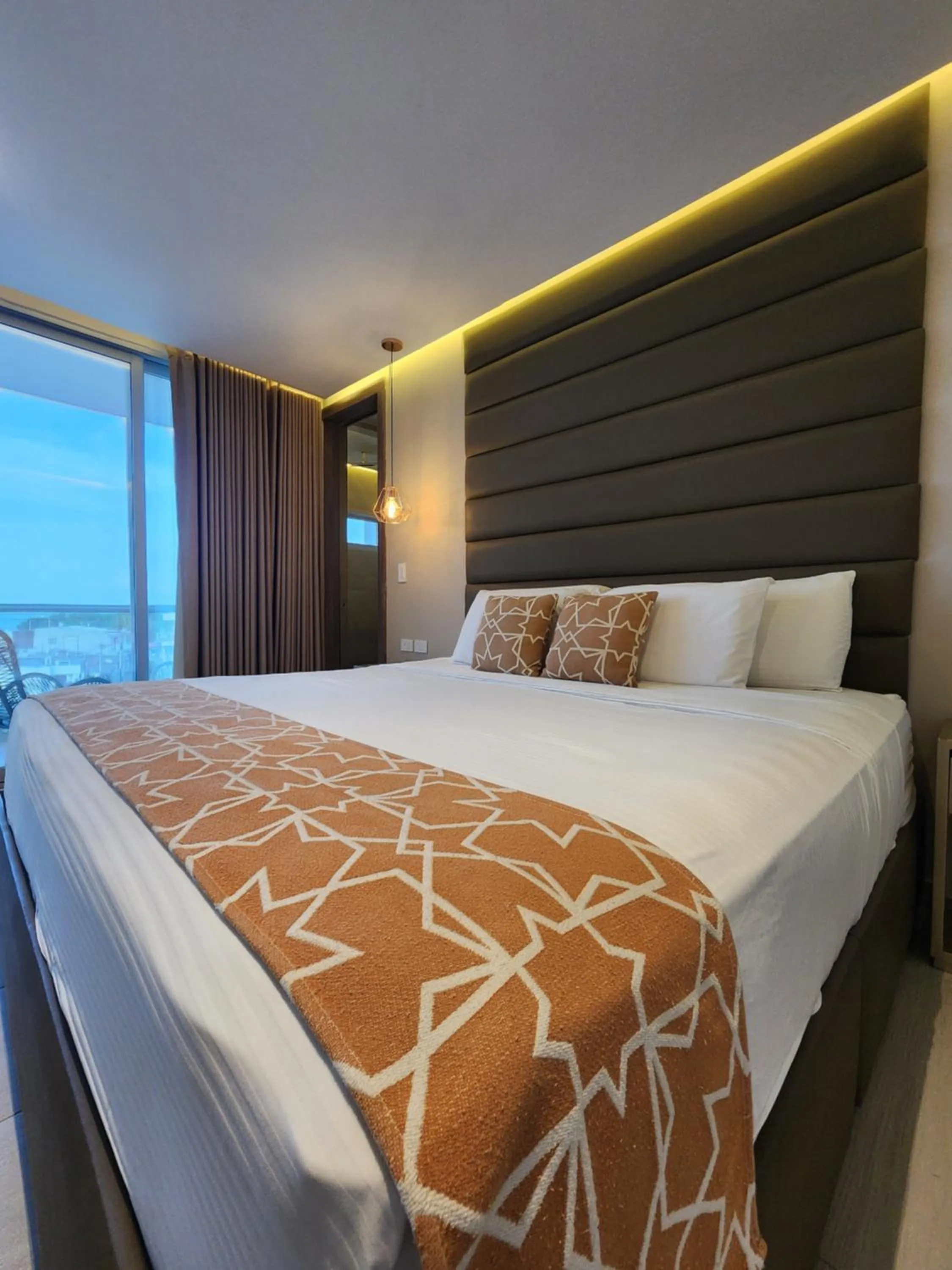 Bed in Hotel y Cabañas Covemar