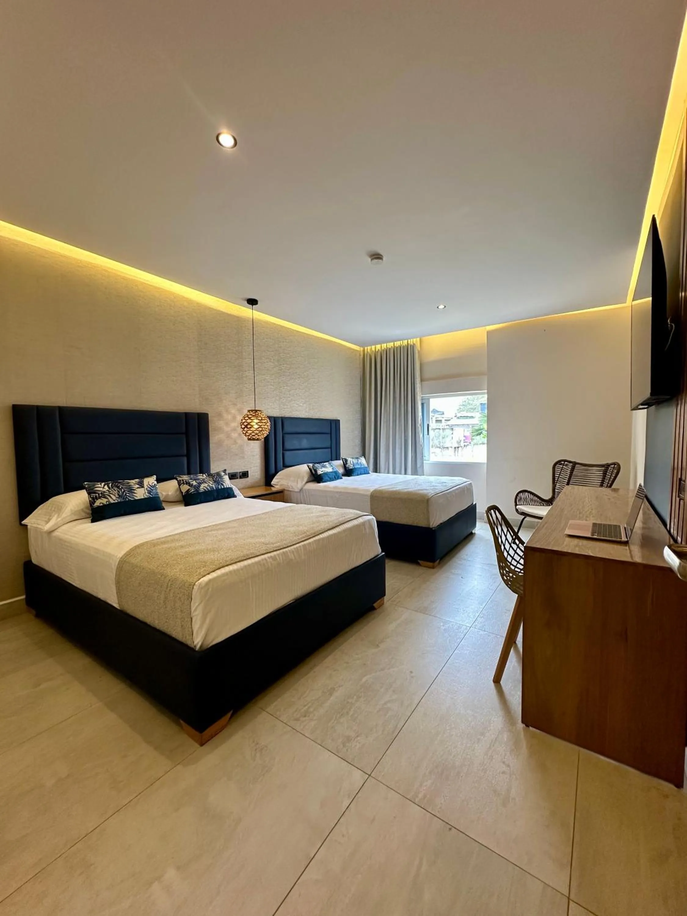 Bed in Hotel y Cabañas Covemar