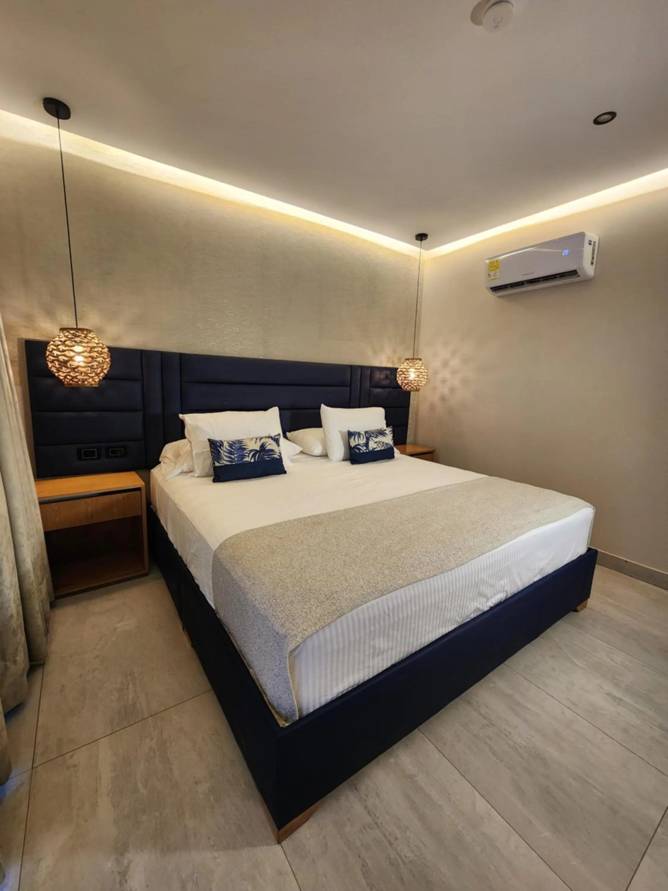 Bed in Hotel y Cabañas Covemar