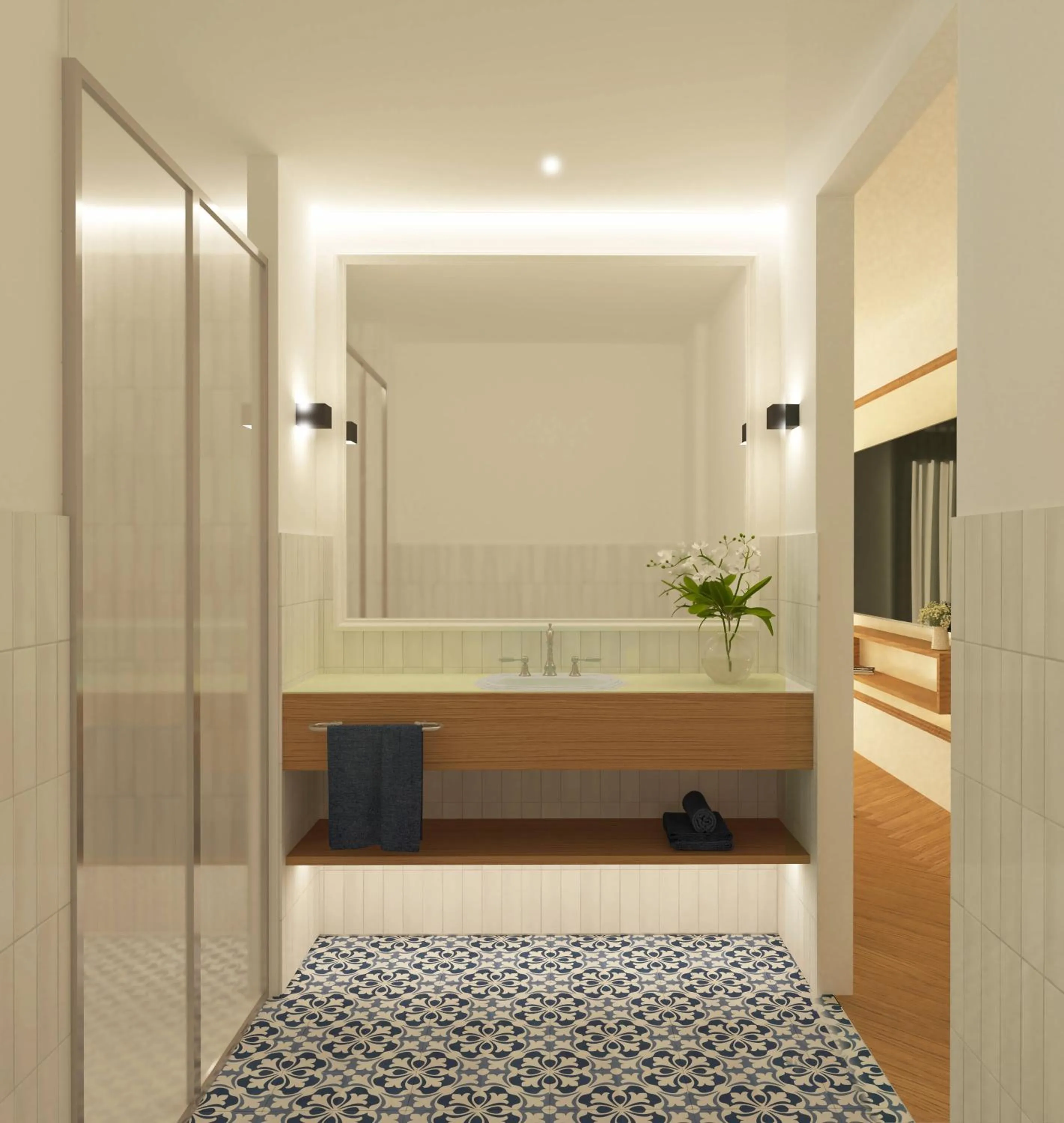 Bathroom, Bed in Leo San Bruno