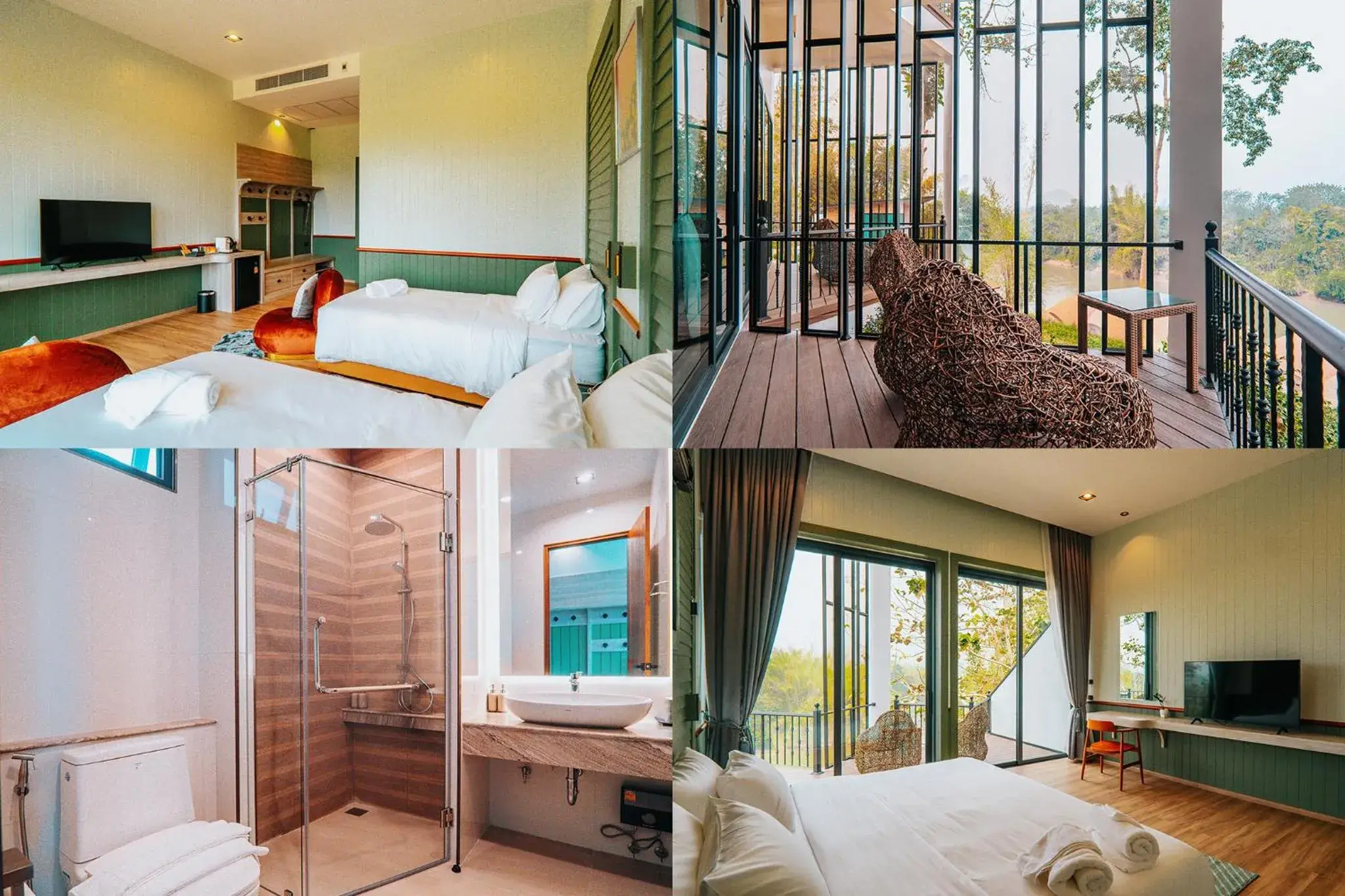 Bed in VeeVaree Riverkwai Resort Bed in VeeVaree Riverkwai Resort