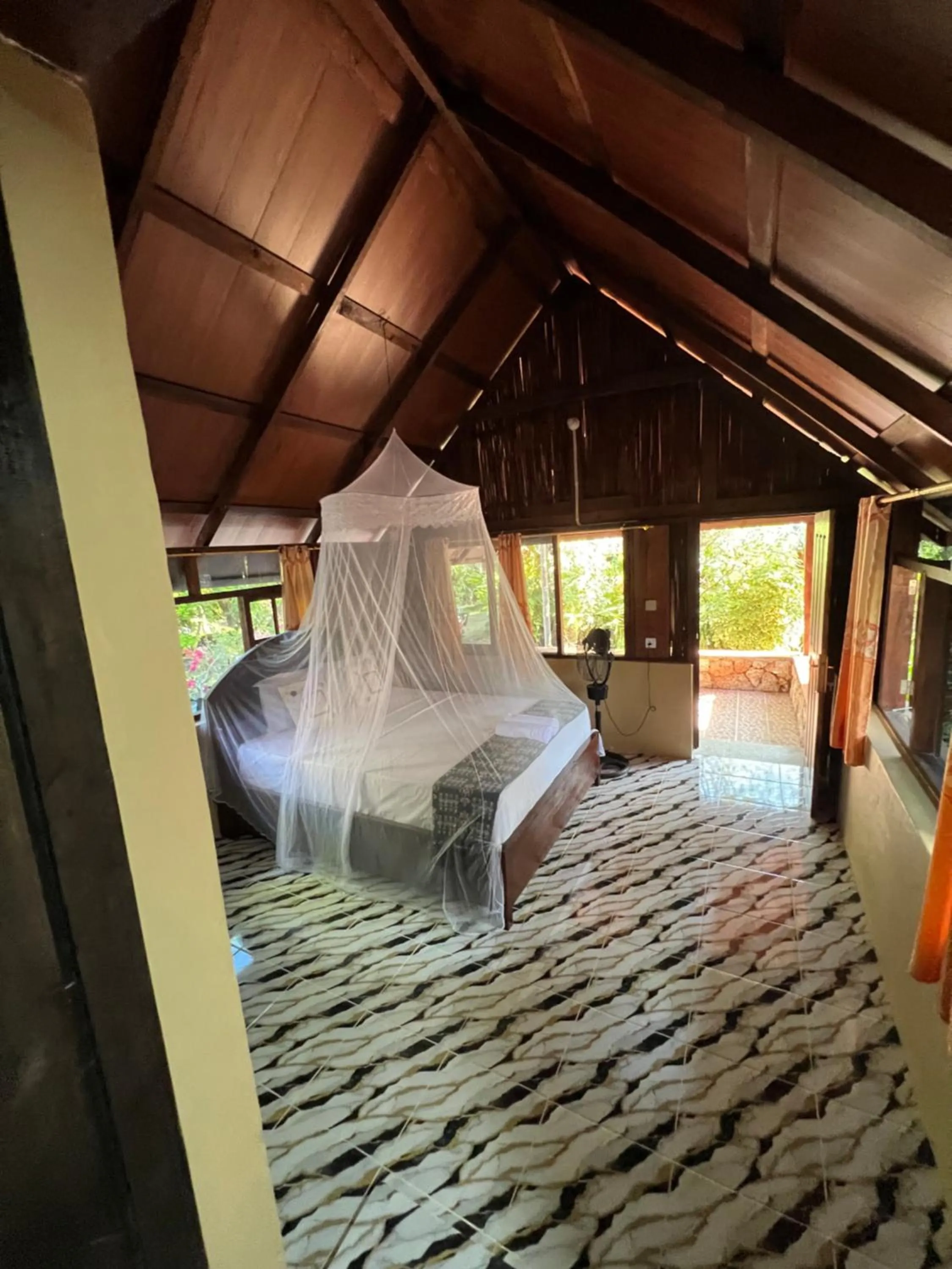 Bedroom in Rote Surf Resort - Lualemba Bungalows