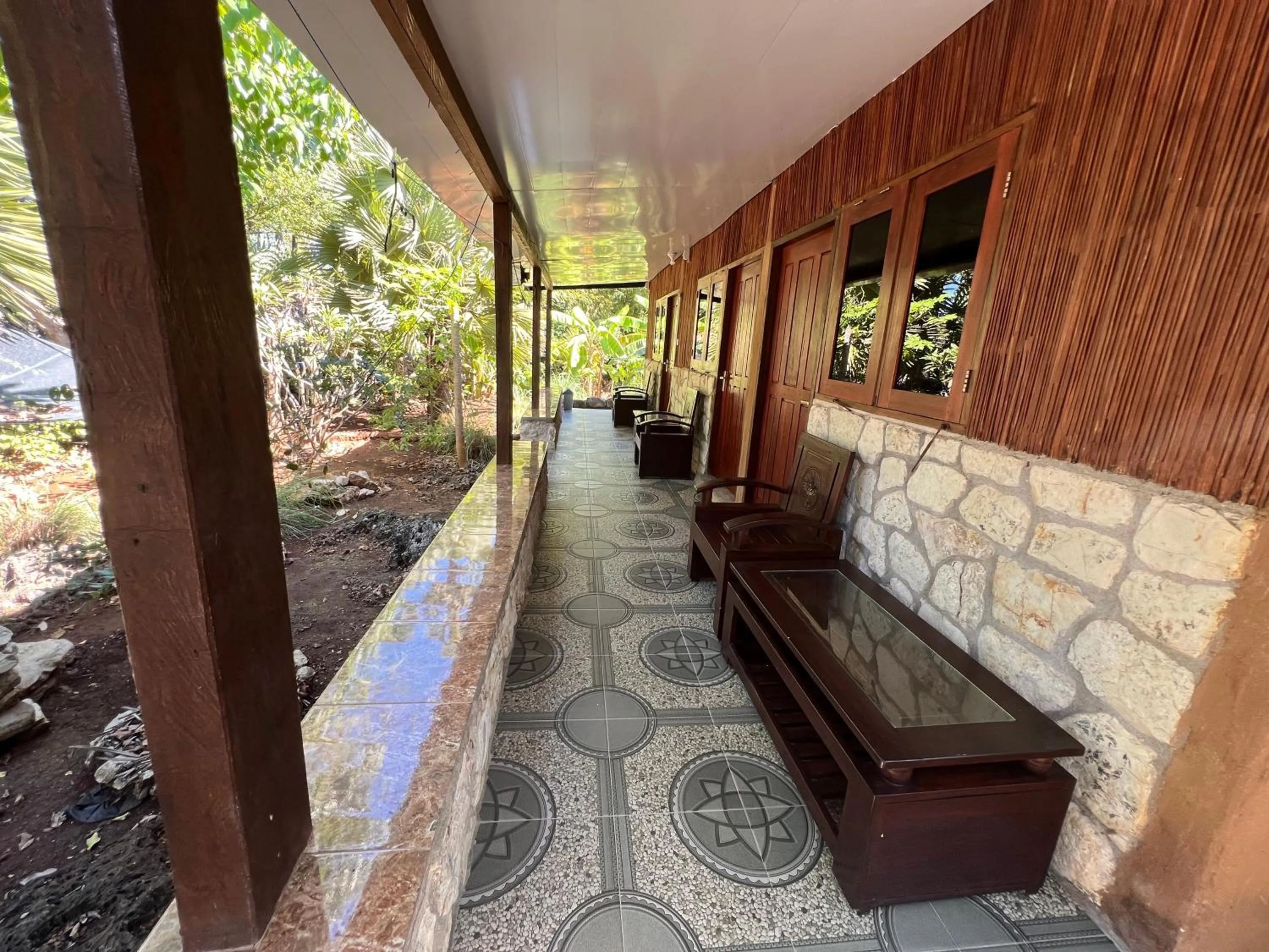 Balcony/Terrace in Rote Surf Resort - Lualemba Bungalows