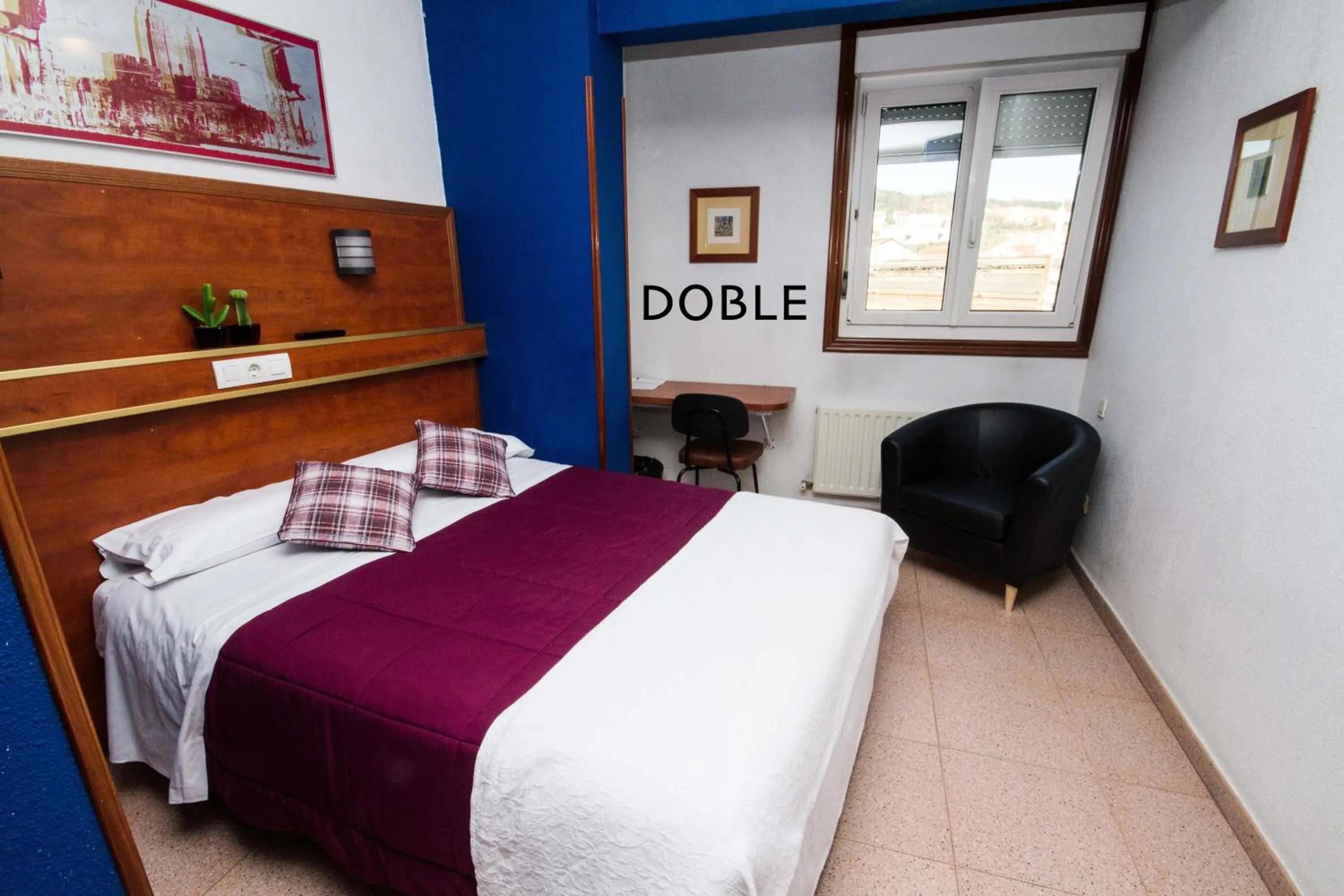 Photo of the whole room, Bed in Hotel Ria de Bilbao