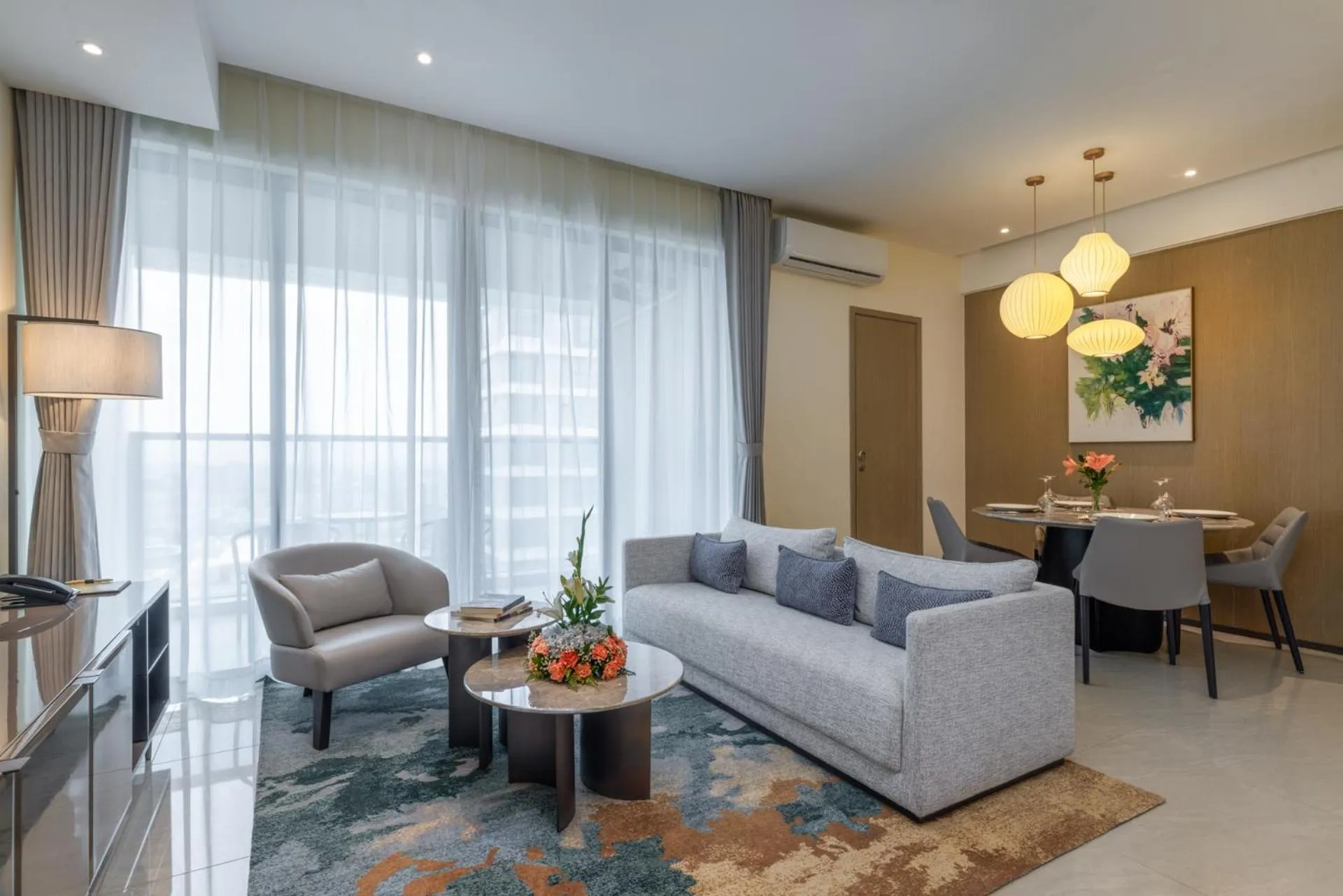 Living room in Pan Pacific Serviced Suites Nairobi