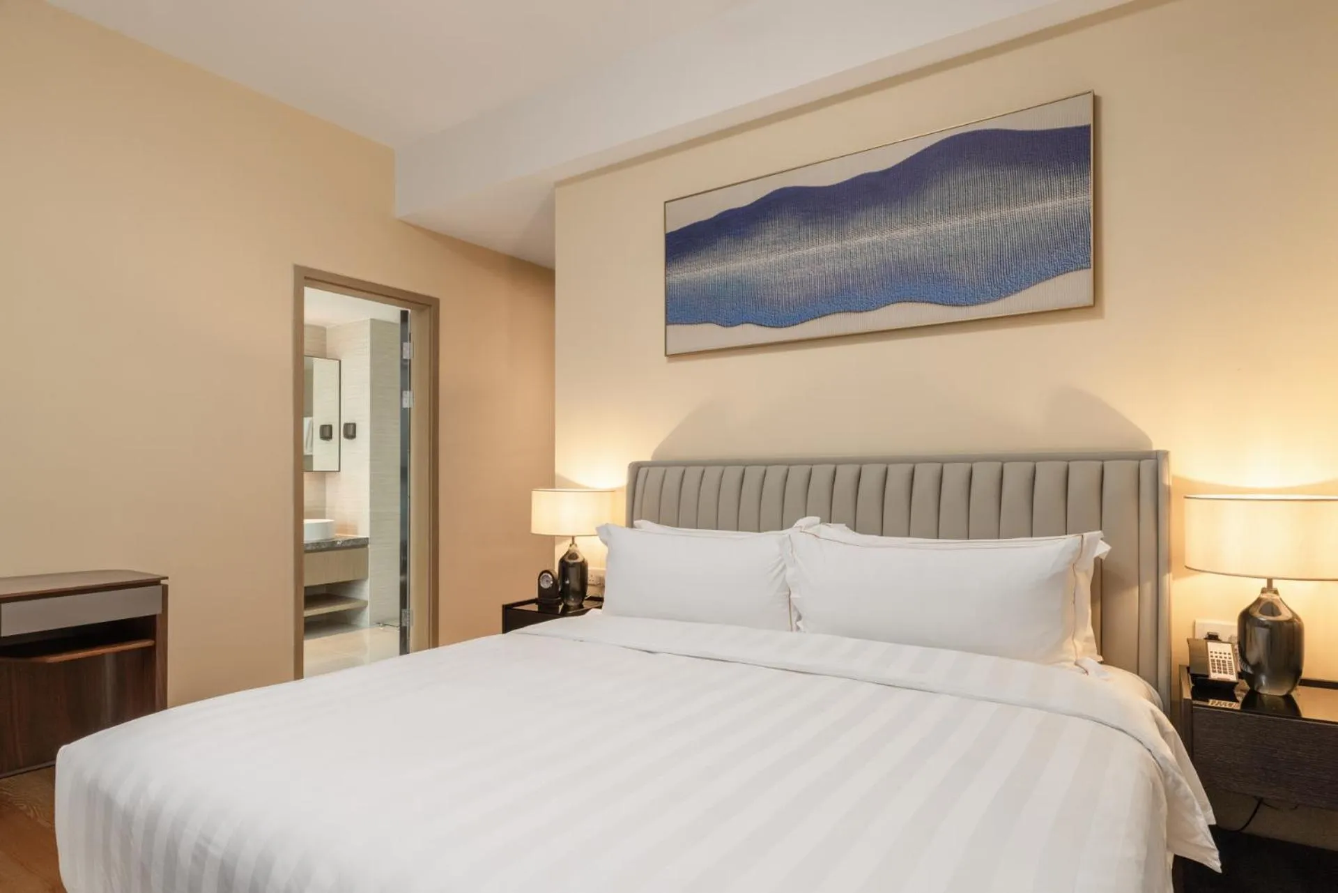 Bed in Pan Pacific Serviced Suites Nairobi