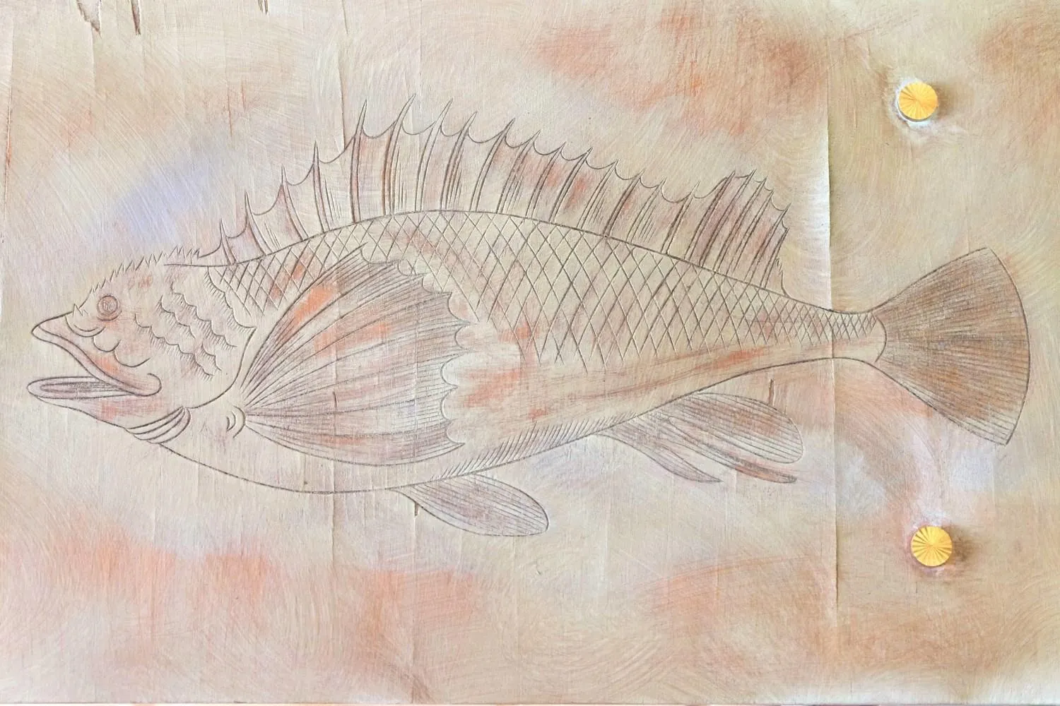 Decorative detail in Hostal ROM Familiar