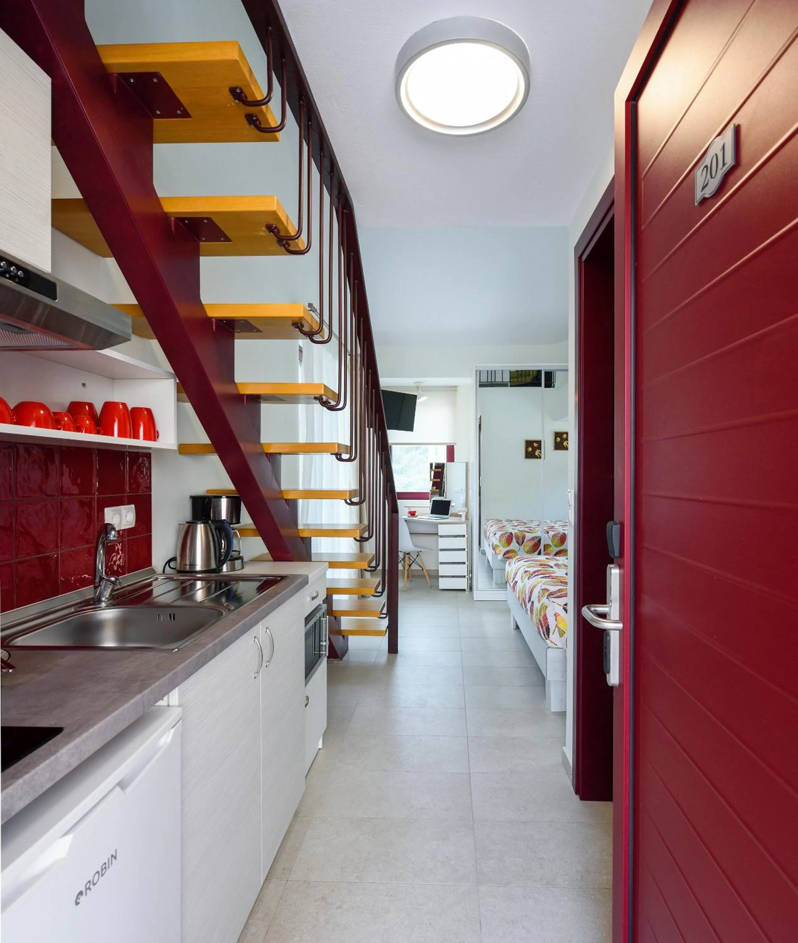 Kitchen or kitchenette in Elpiniki Luxury Rooms