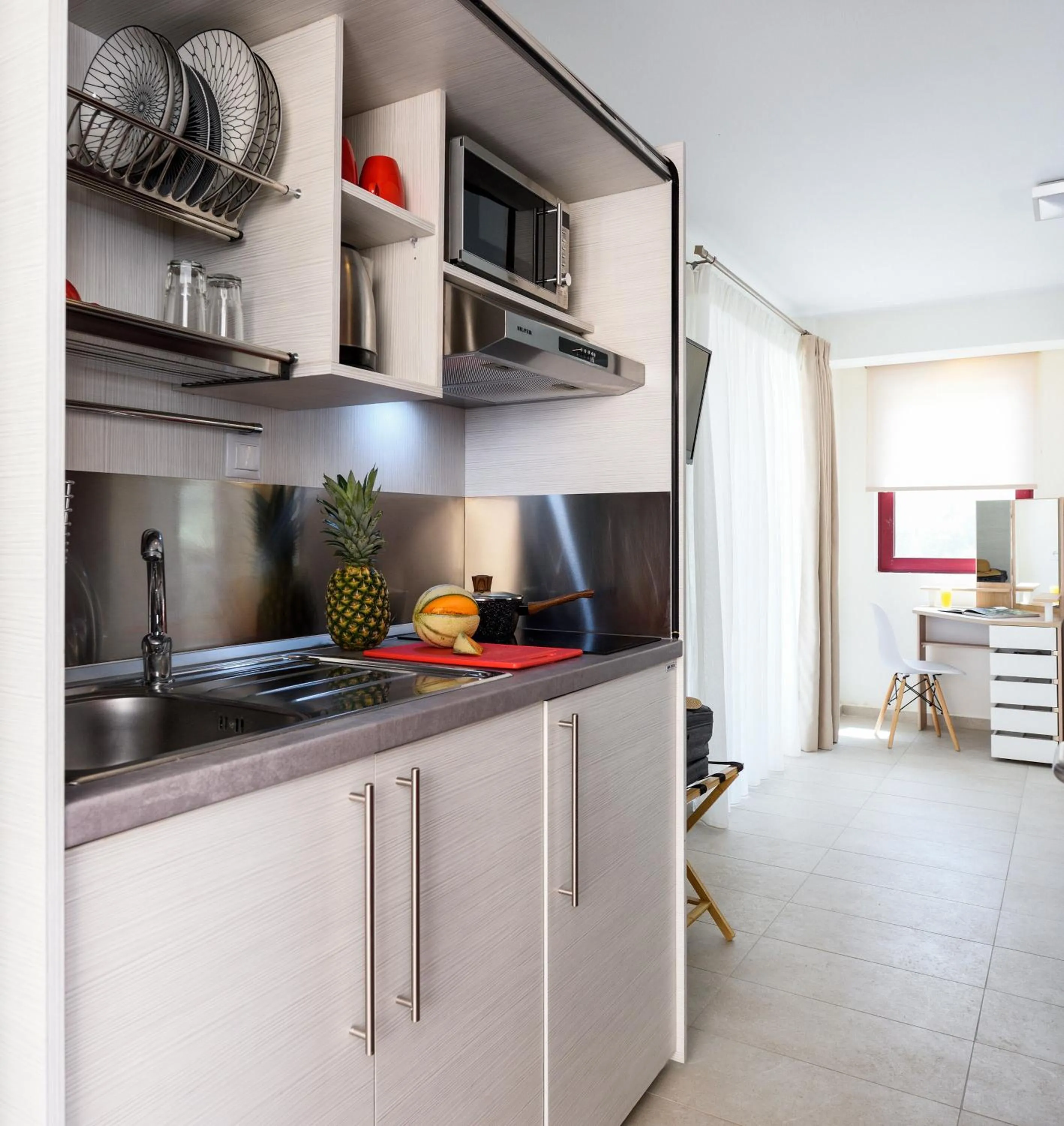 Kitchen or kitchenette in Elpiniki Luxury Rooms