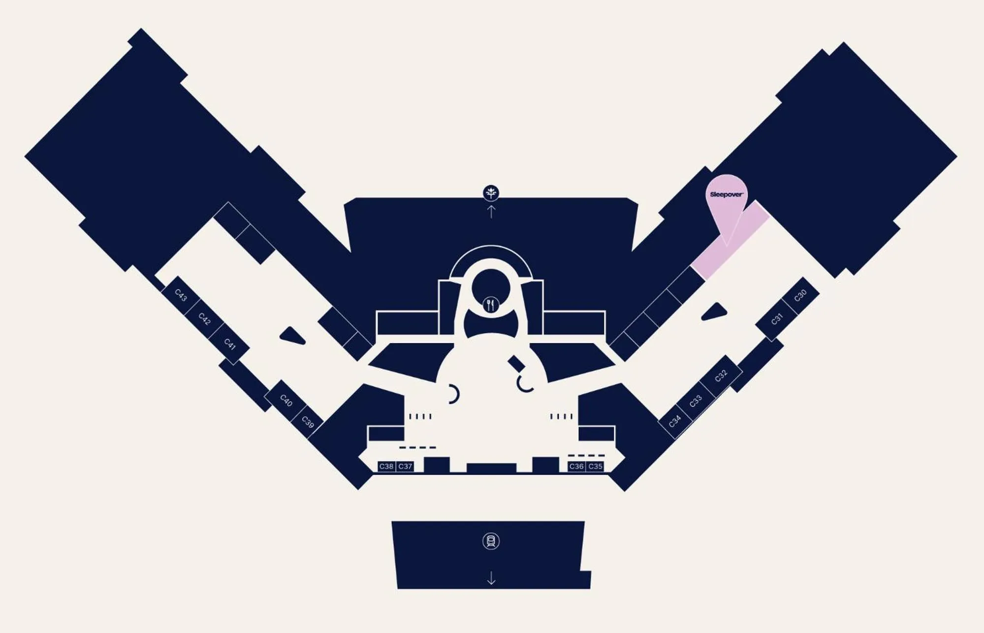 Floor plan in Sleepover Doha North Node - formerly sleep 'n fly
