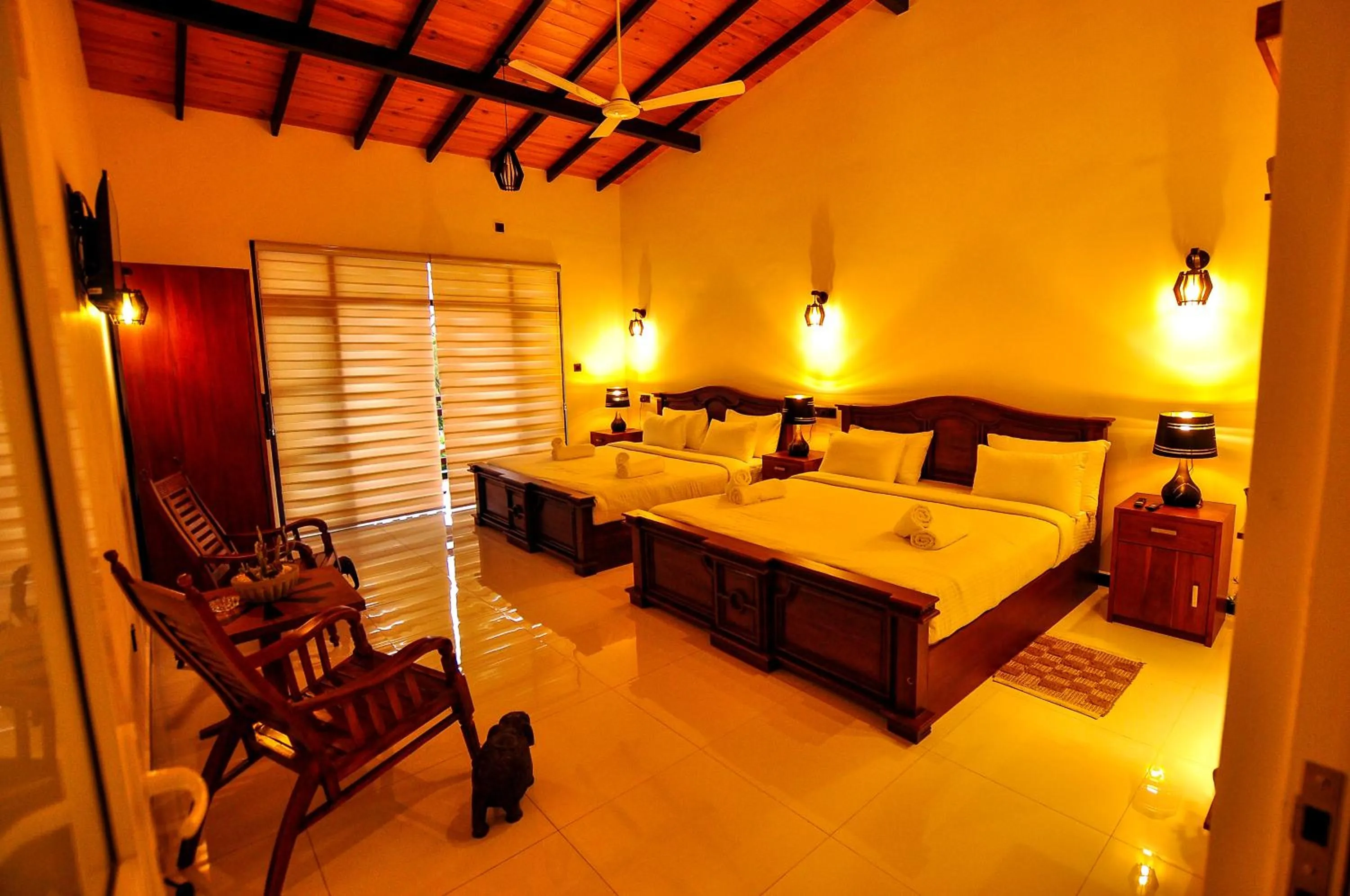 Bed in Sachinro Hotel Mirissa