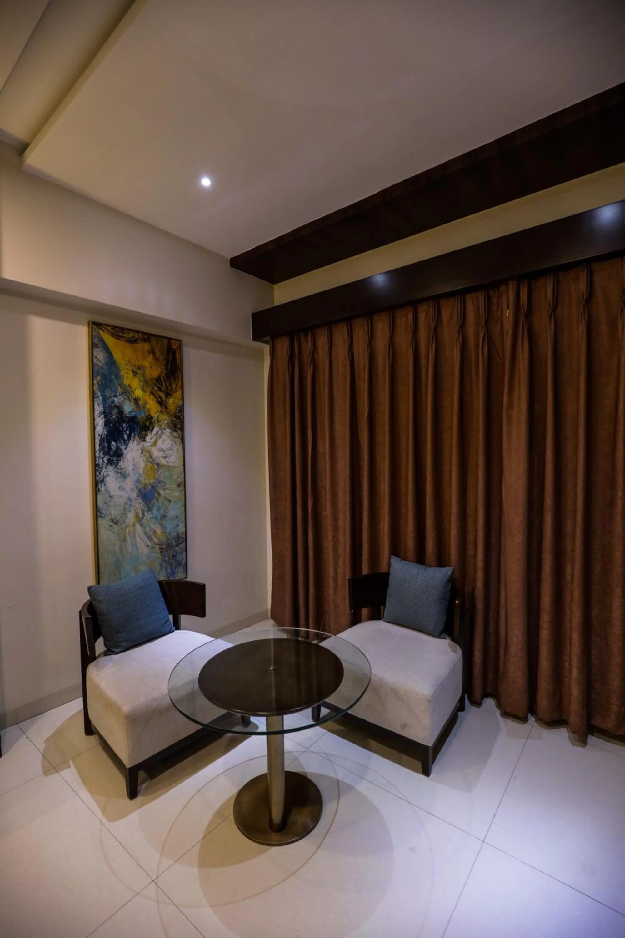 Seating area in Hotel Atithi, Aurangabad