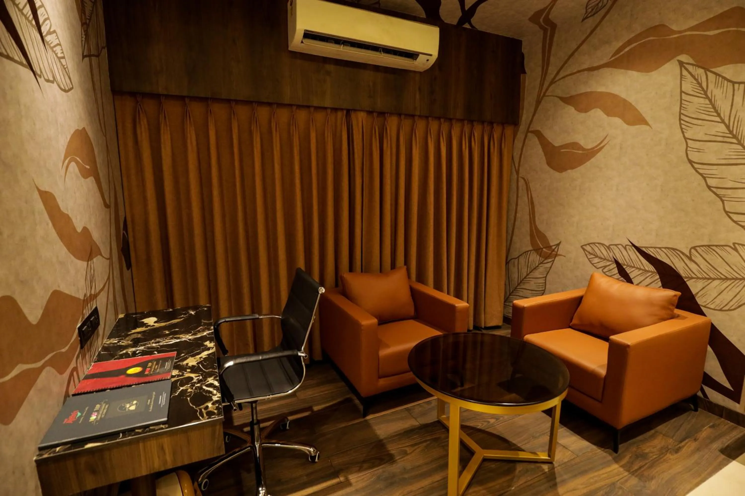 Seating area in Hotel Atithi, Aurangabad