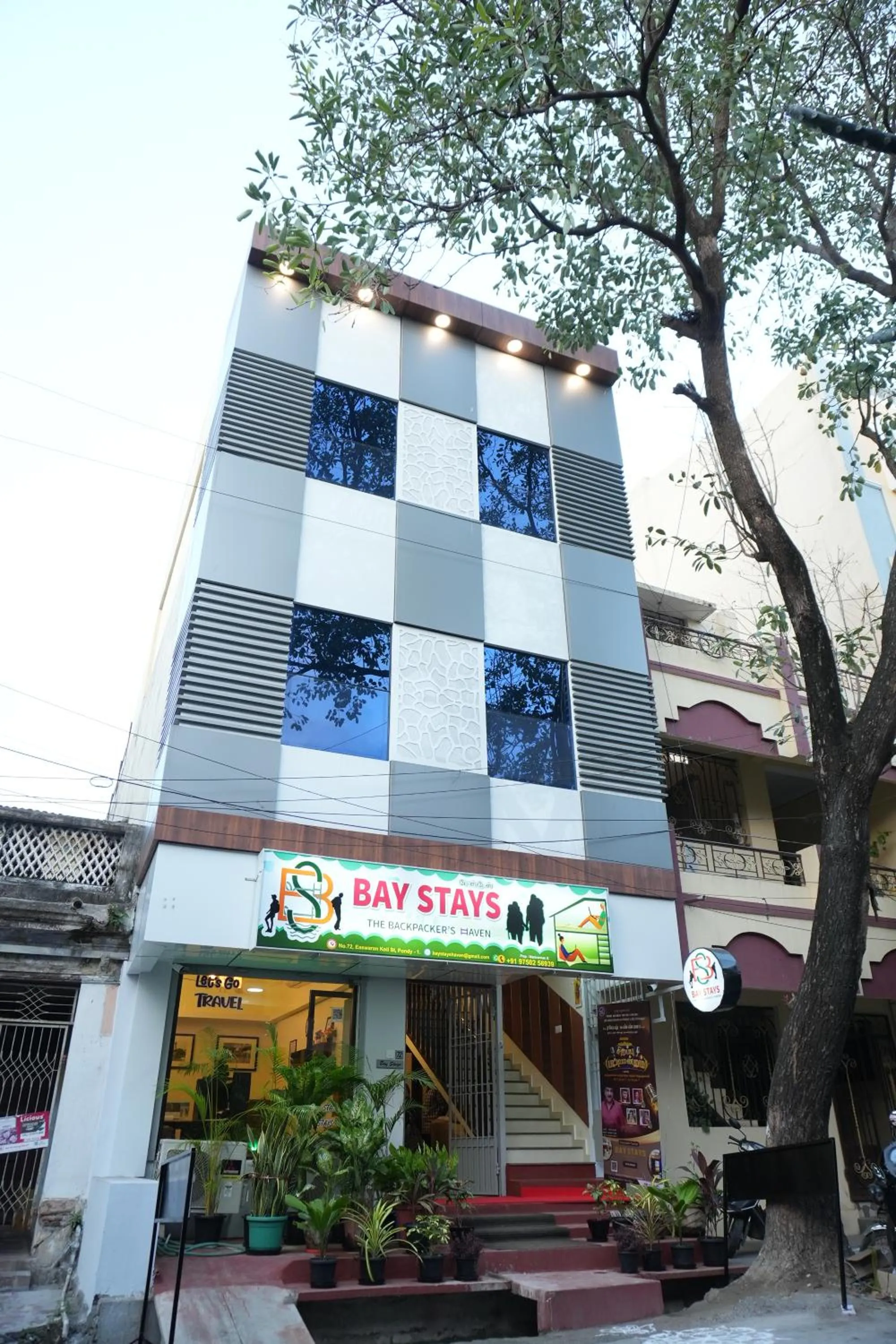 Property building in Bay Stays near white town