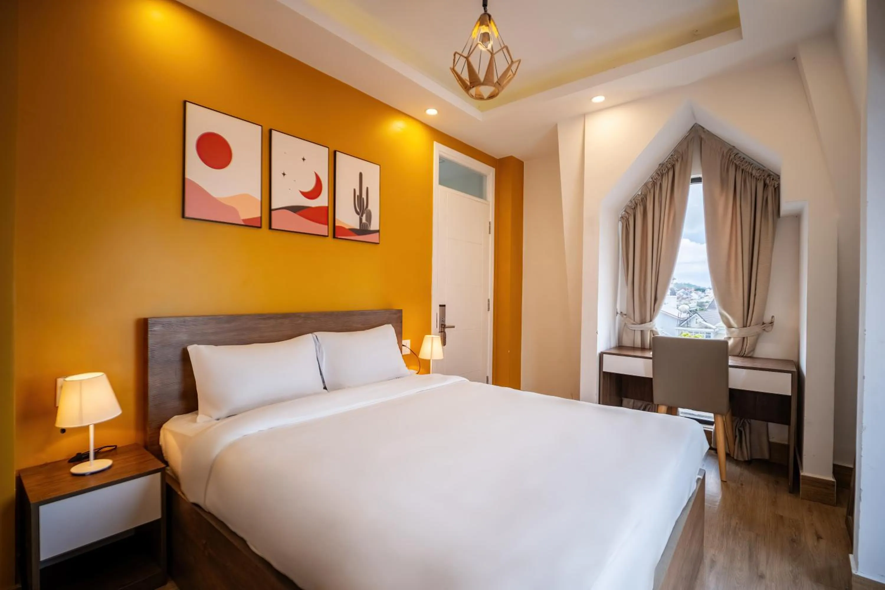 Bed in Dalat Blanc Hotel 2