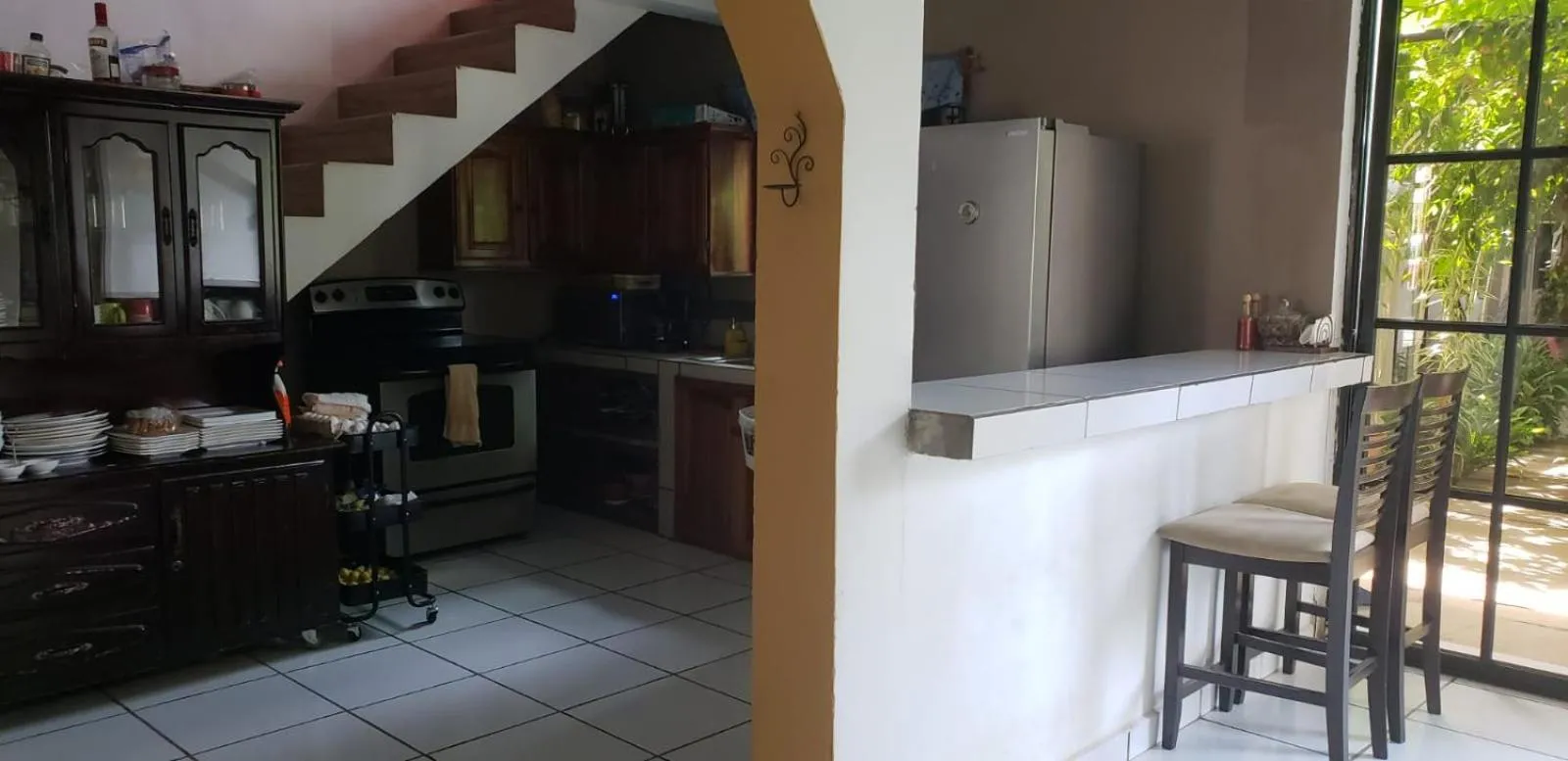 Kitchen or kitchenette in Aparta Hotel Palmerola