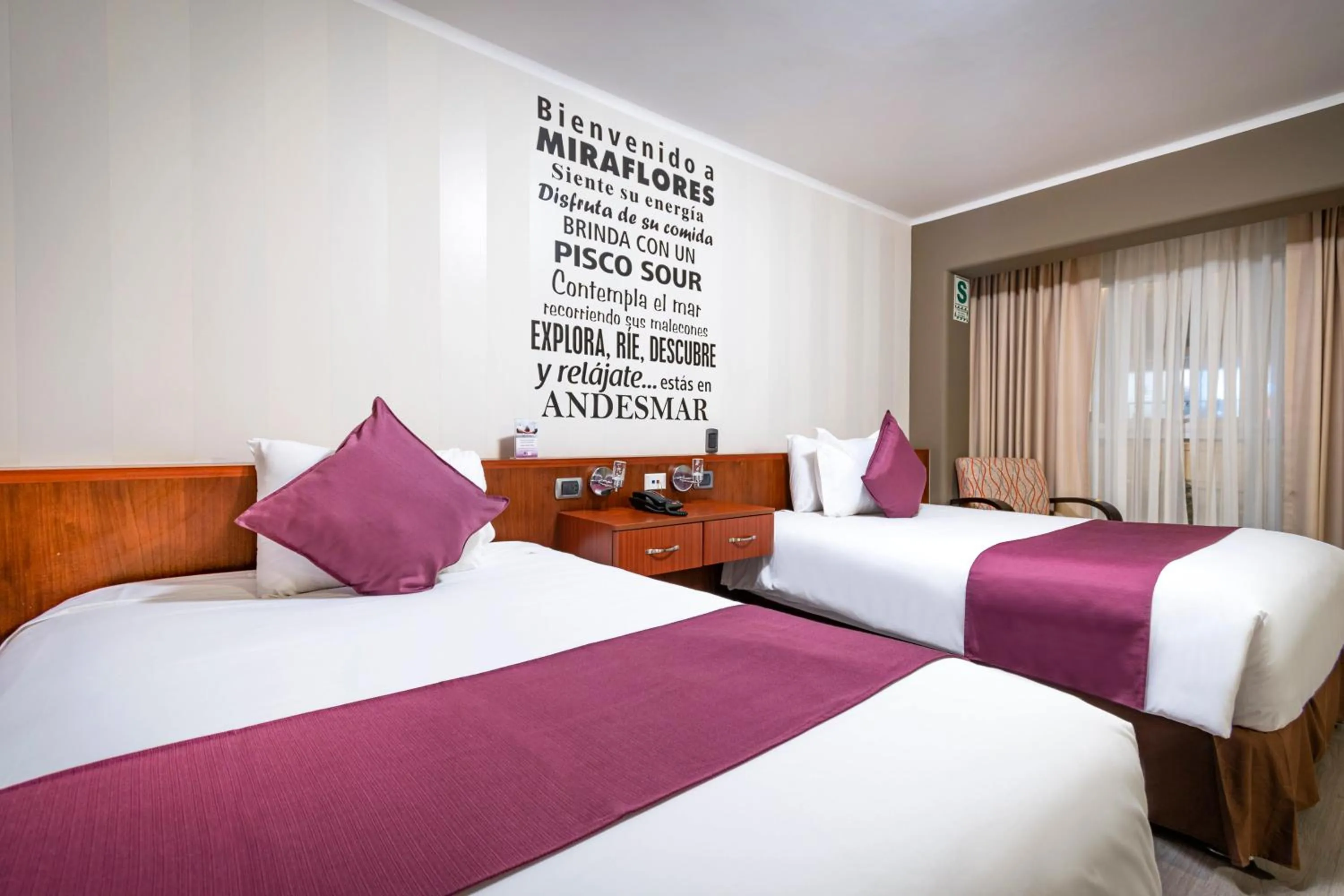 Bed in Hotel Andesmar