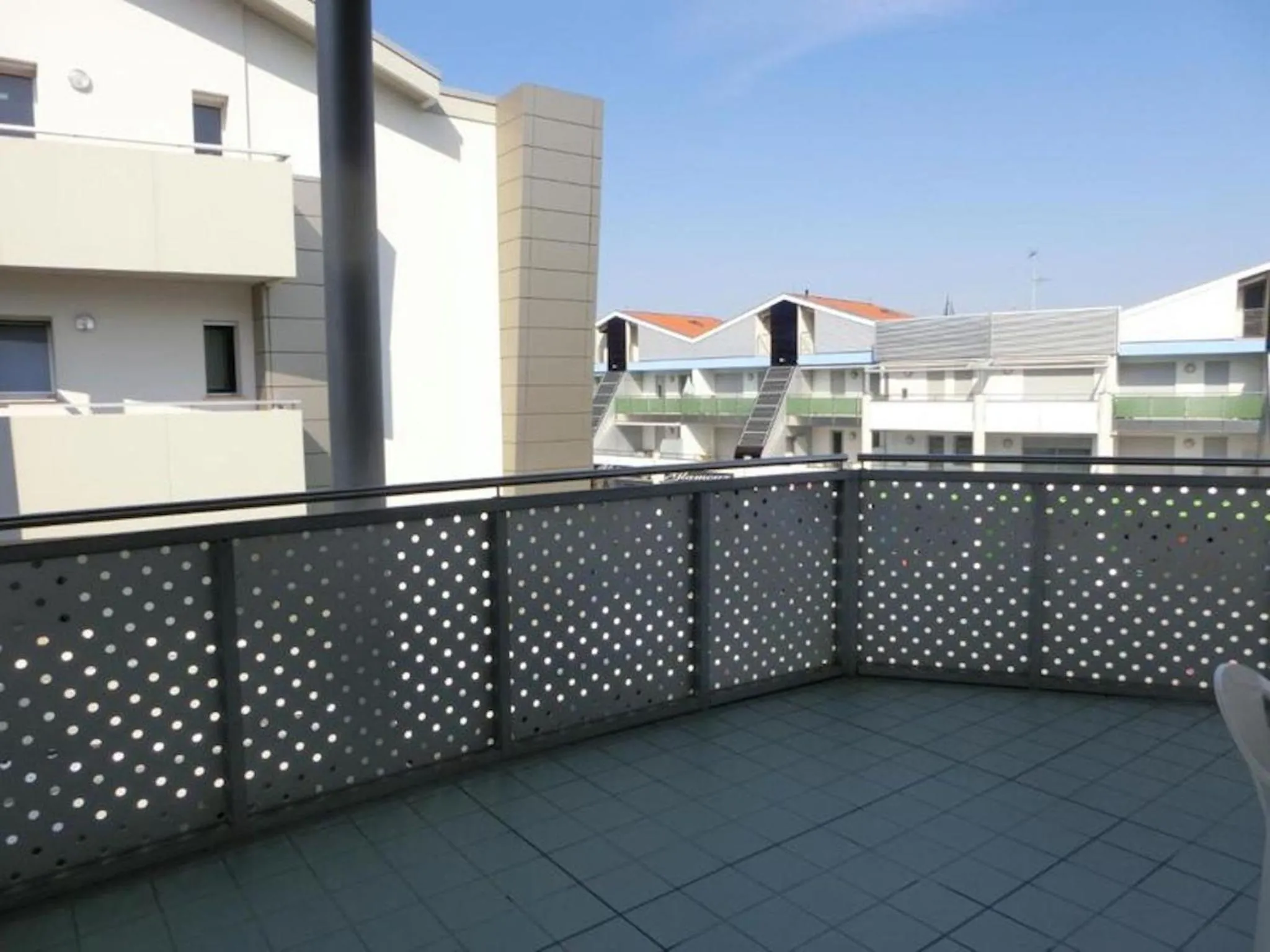 Balcony/Terrace in Cozy apartment 200mt from the beach
