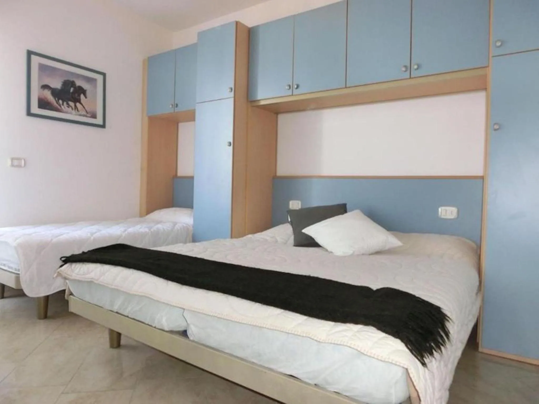 Bedroom, Bed in Cozy apartment 200mt from the beach