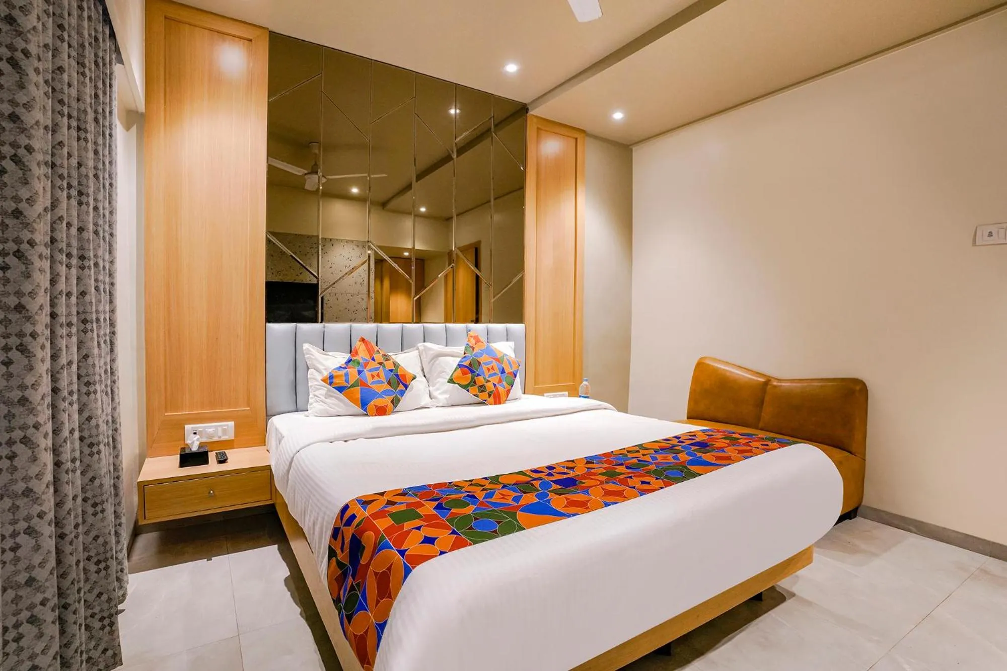 Bed in FabHotel Springs Lodging