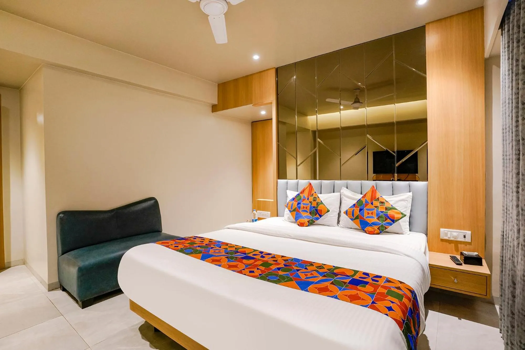 Bed in FabHotel Springs Lodging