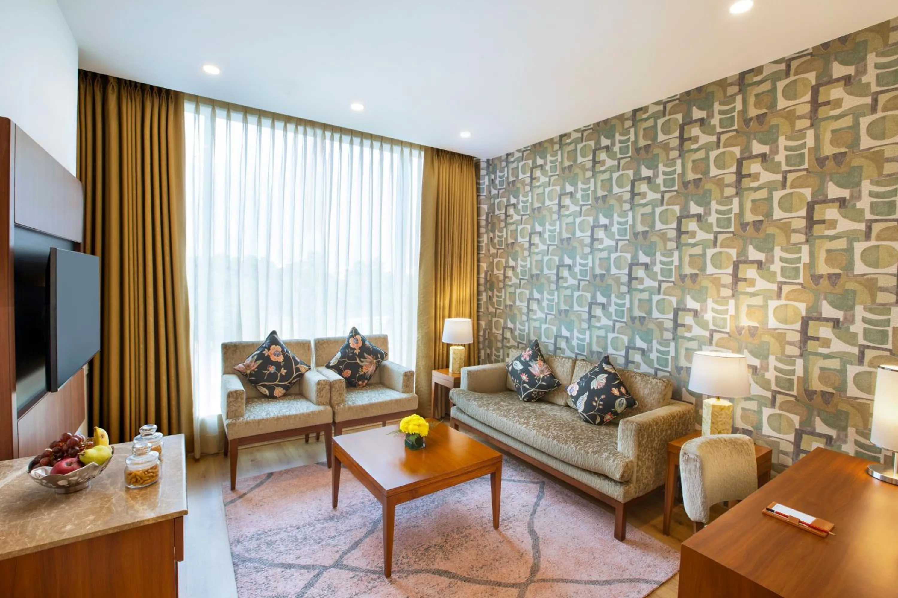 Seating area in ExpoInn Suites and Convention