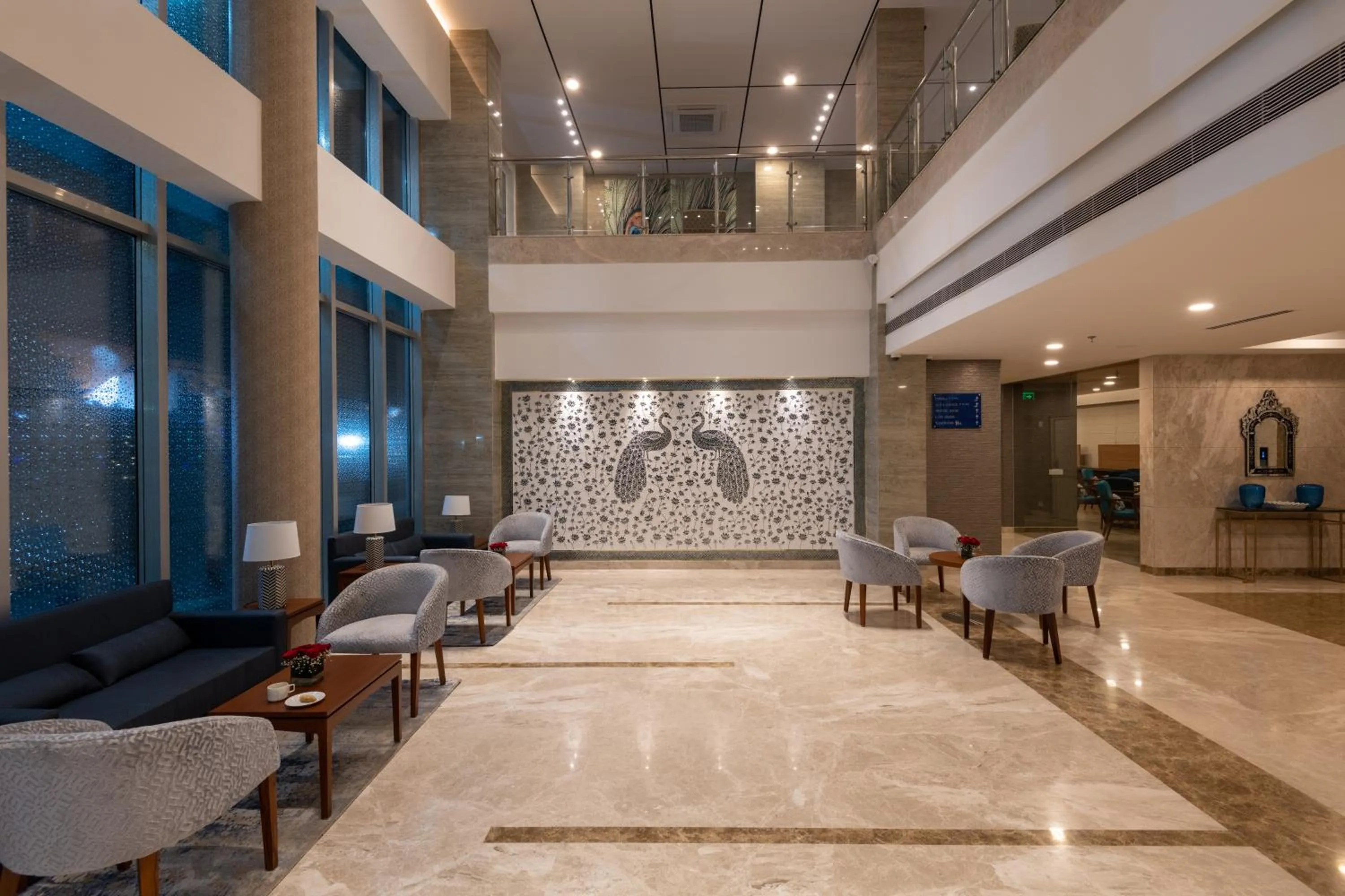 Seating area in ExpoInn Suites and Convention