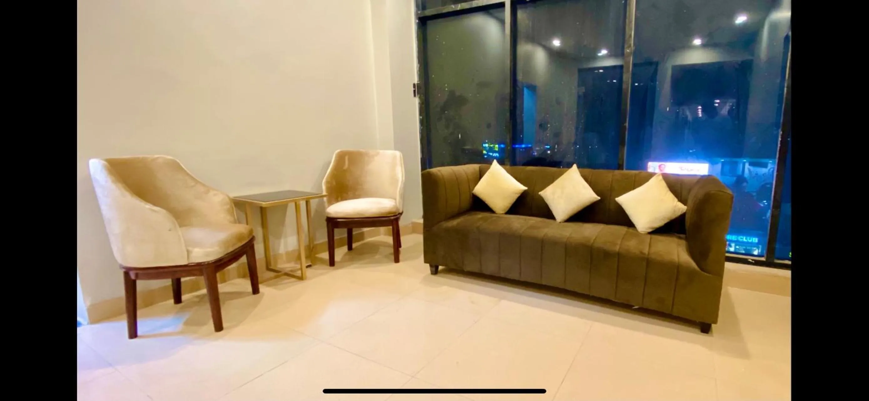 Seating area in Grand Luxury Hotel Multan