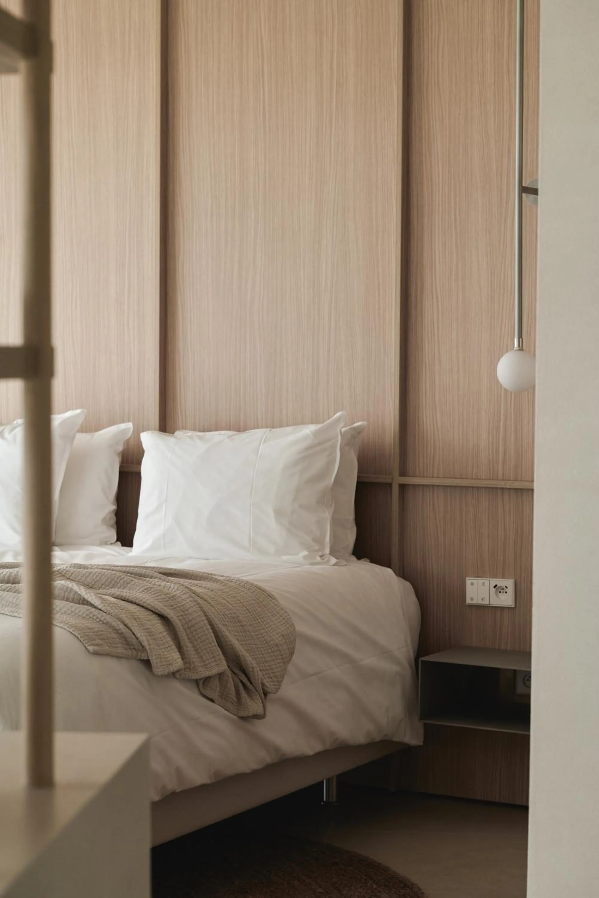 Decorative detail, Bed in Enso District Hotel