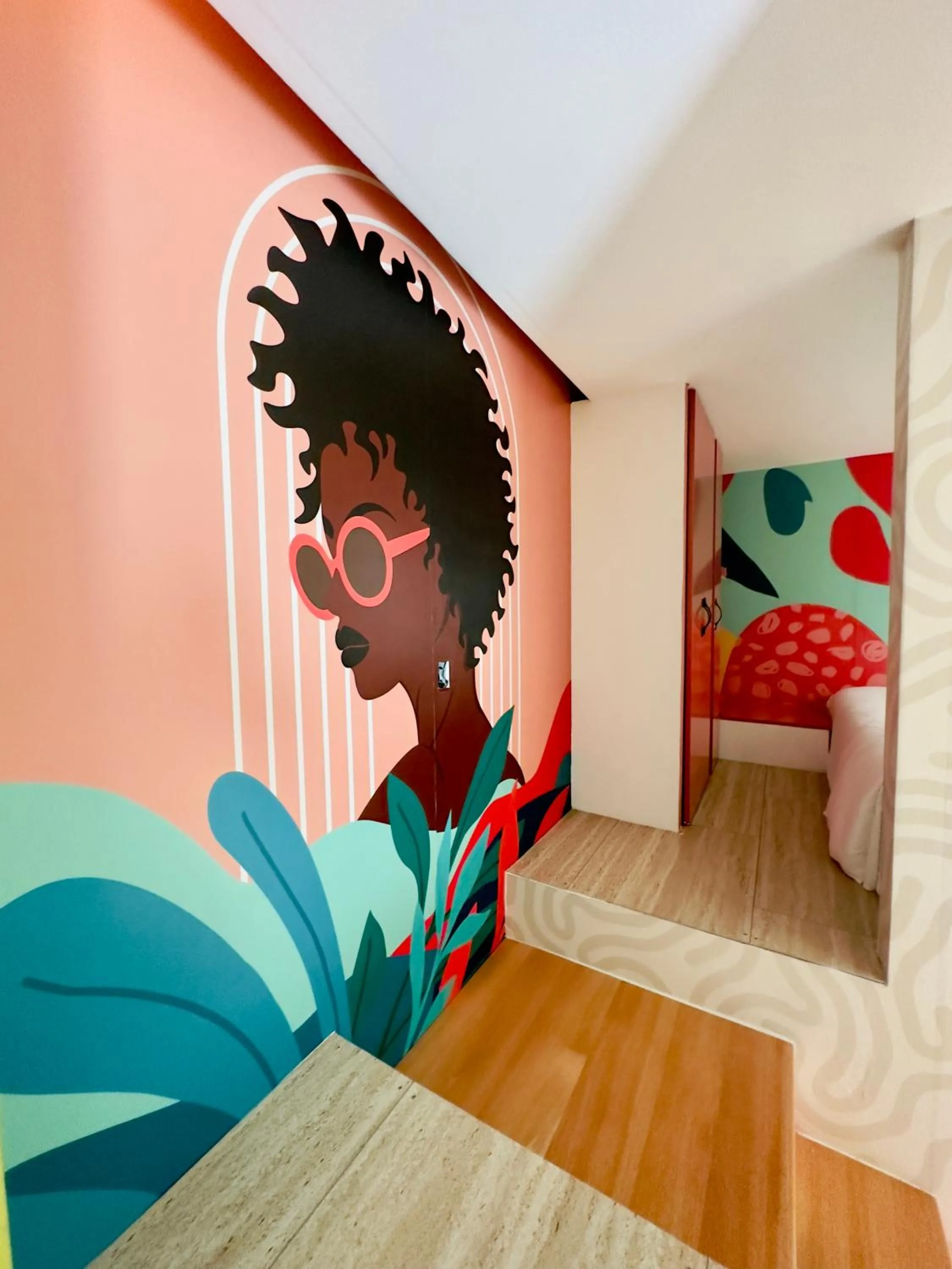 Decorative detail, Bed in Hotel Nomadic Design