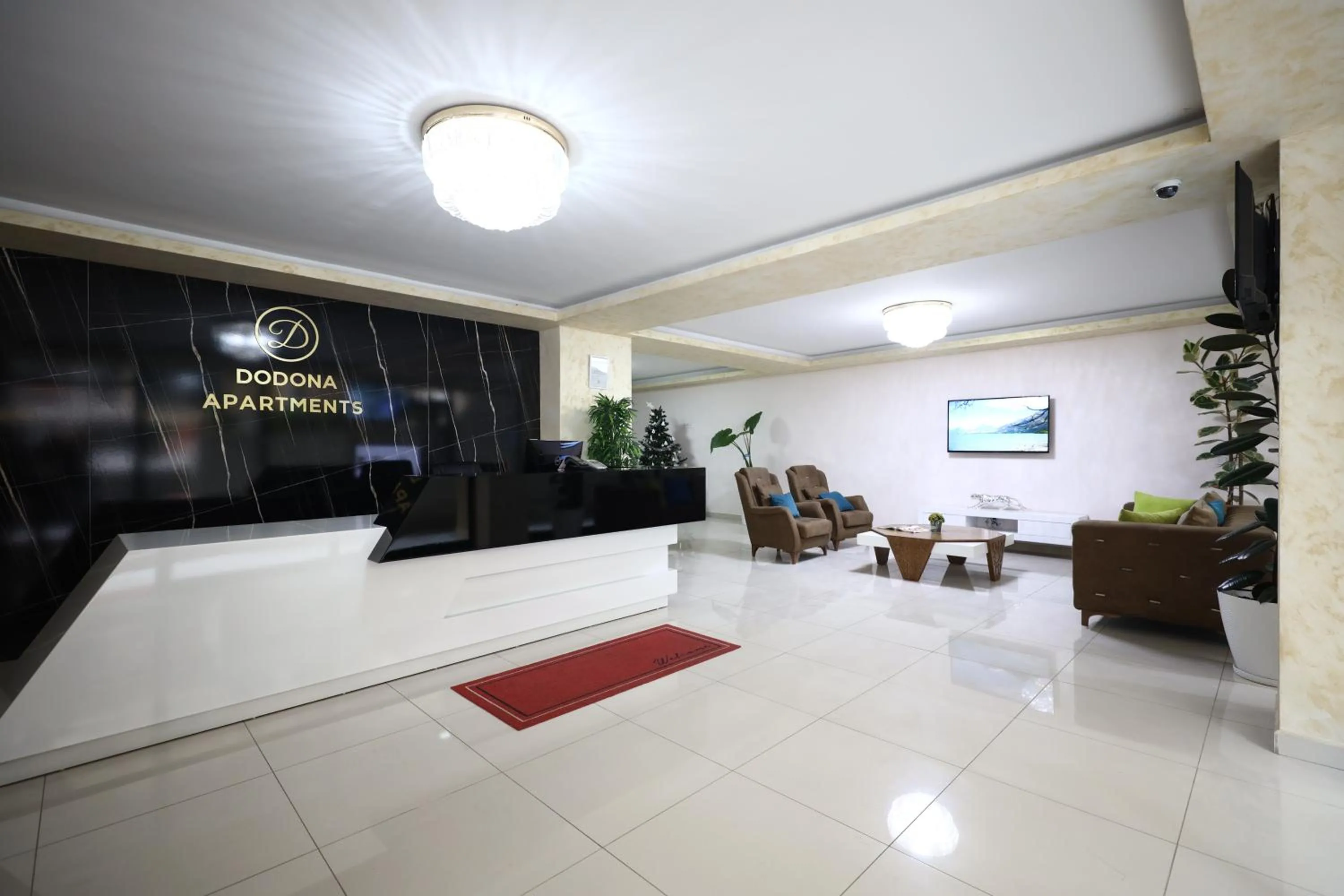 Lobby or reception in Dodona ApartHotel in Prishtina