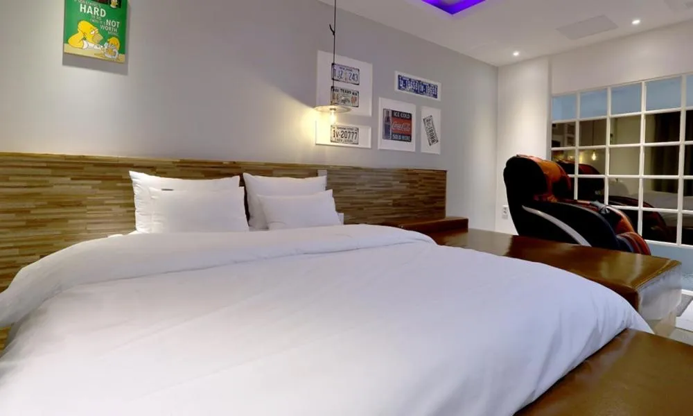 Bed in Hotel Yeogieutte Dongdaegu
