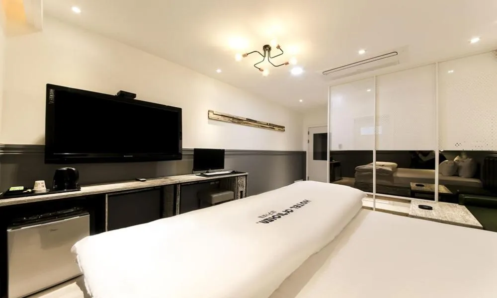 Bed in Hotel Yeogieutte Dongdaegu