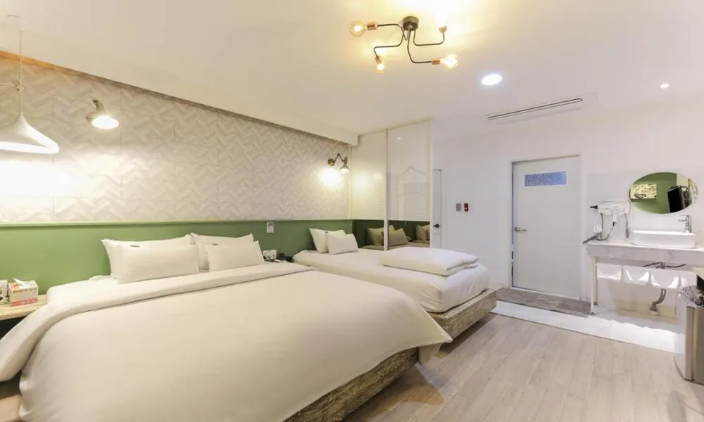 Bed in Hotel Yeogieutte Dongdaegu