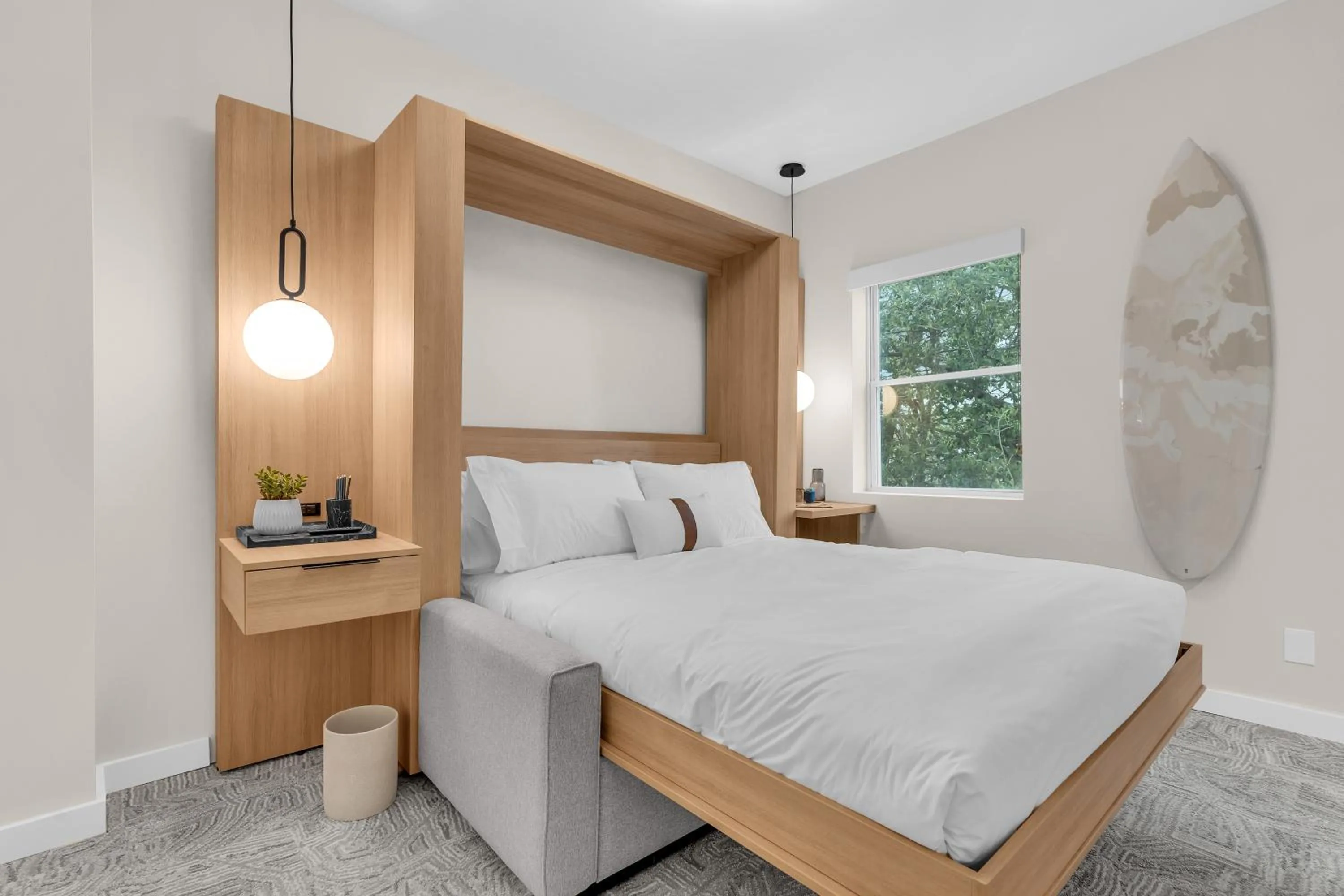 Bed in The St Laurent Guest Rooms