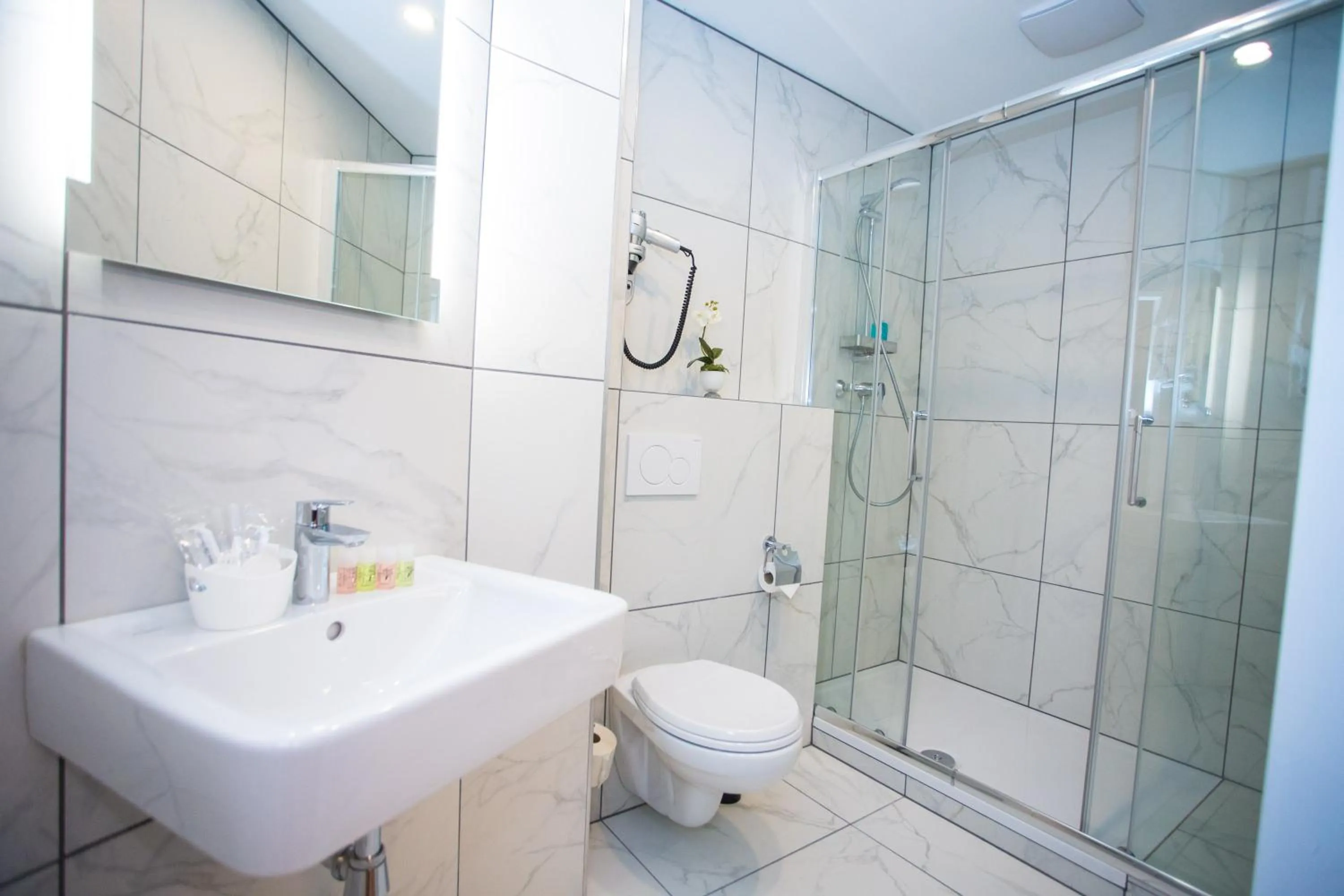 Shower in Pension Central I Self Check In