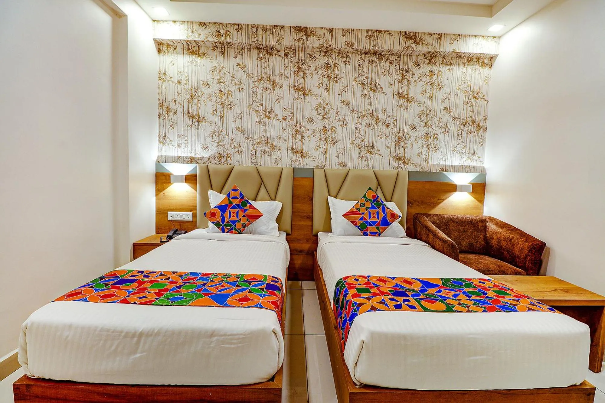 Bed in FabHotel Rotano Grand - Nr Marathahalli Bridge