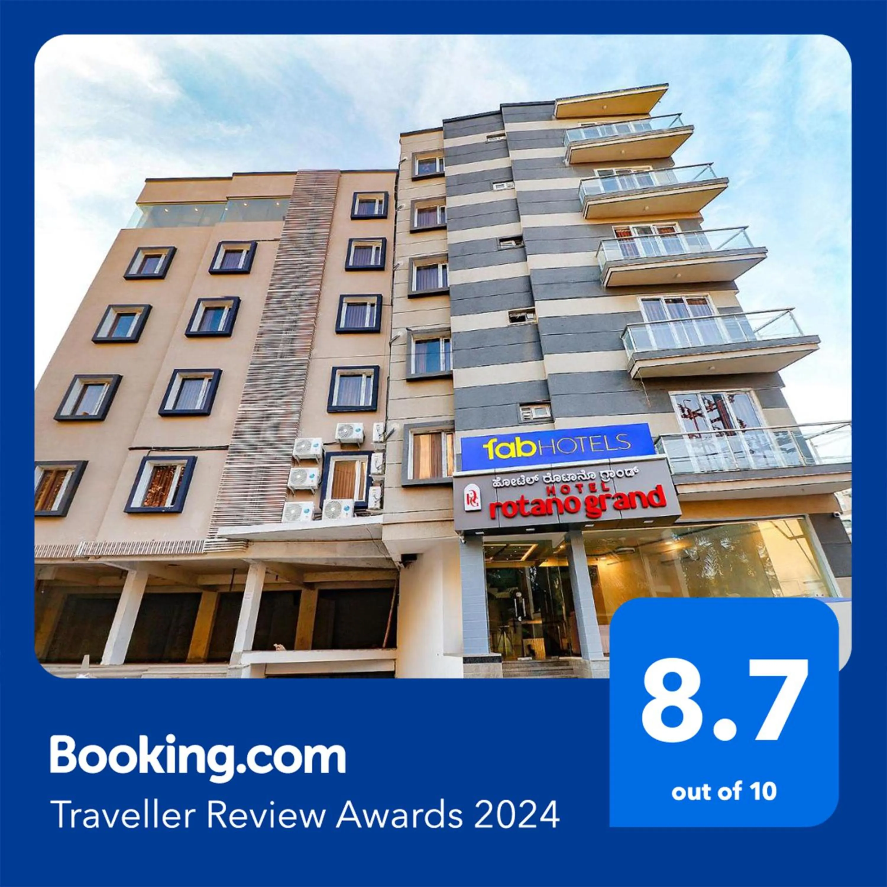 Facade/entrance in FabHotel Rotano Grand - Nr Marathahalli Bridge