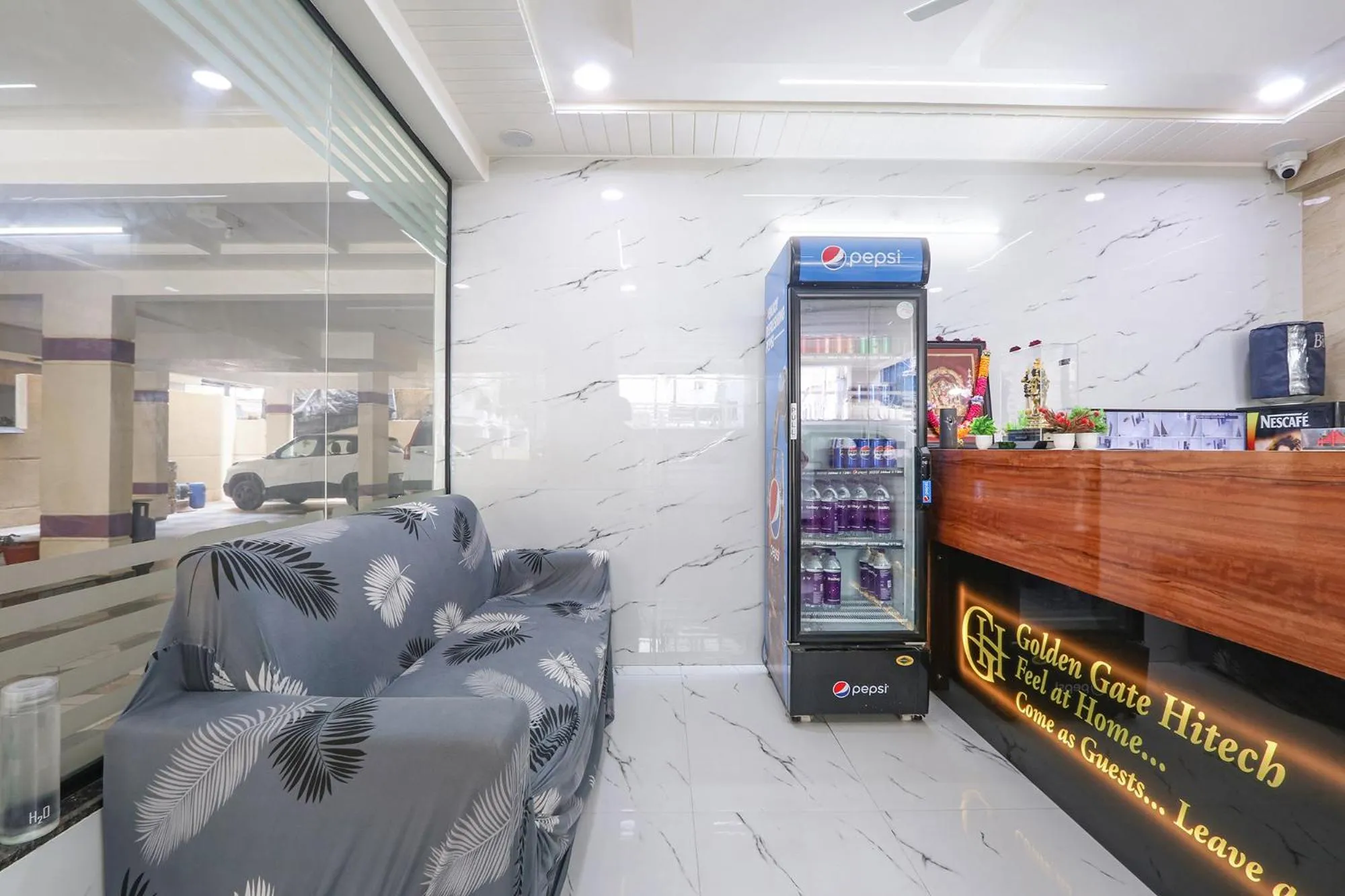 Seating area in FabHotel Golden Hitech - Nr Hitech City