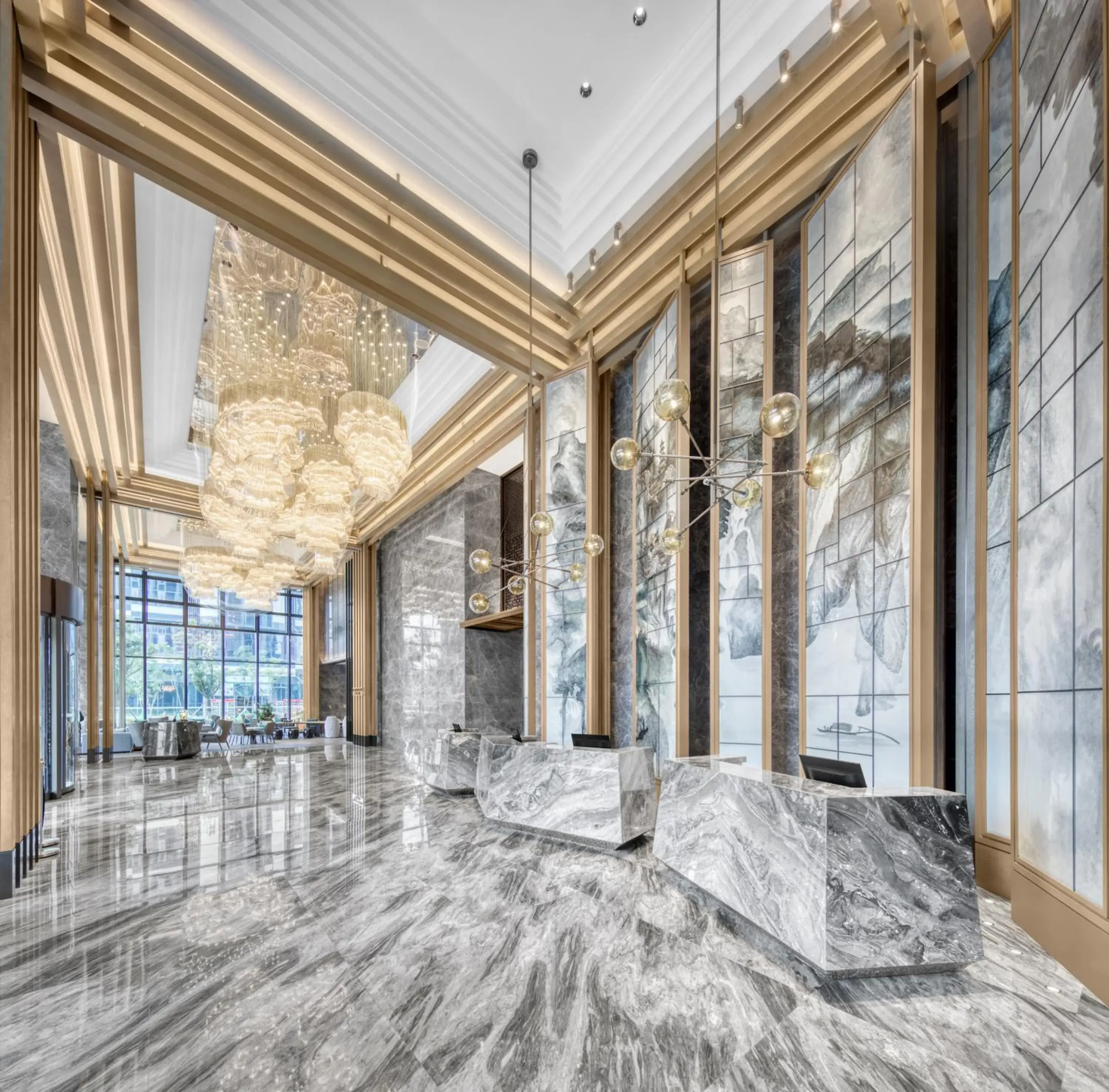 Lobby or reception, Bed in Wanda Realm Kunming Lobby or reception, Bed in Wanda Realm Kunming