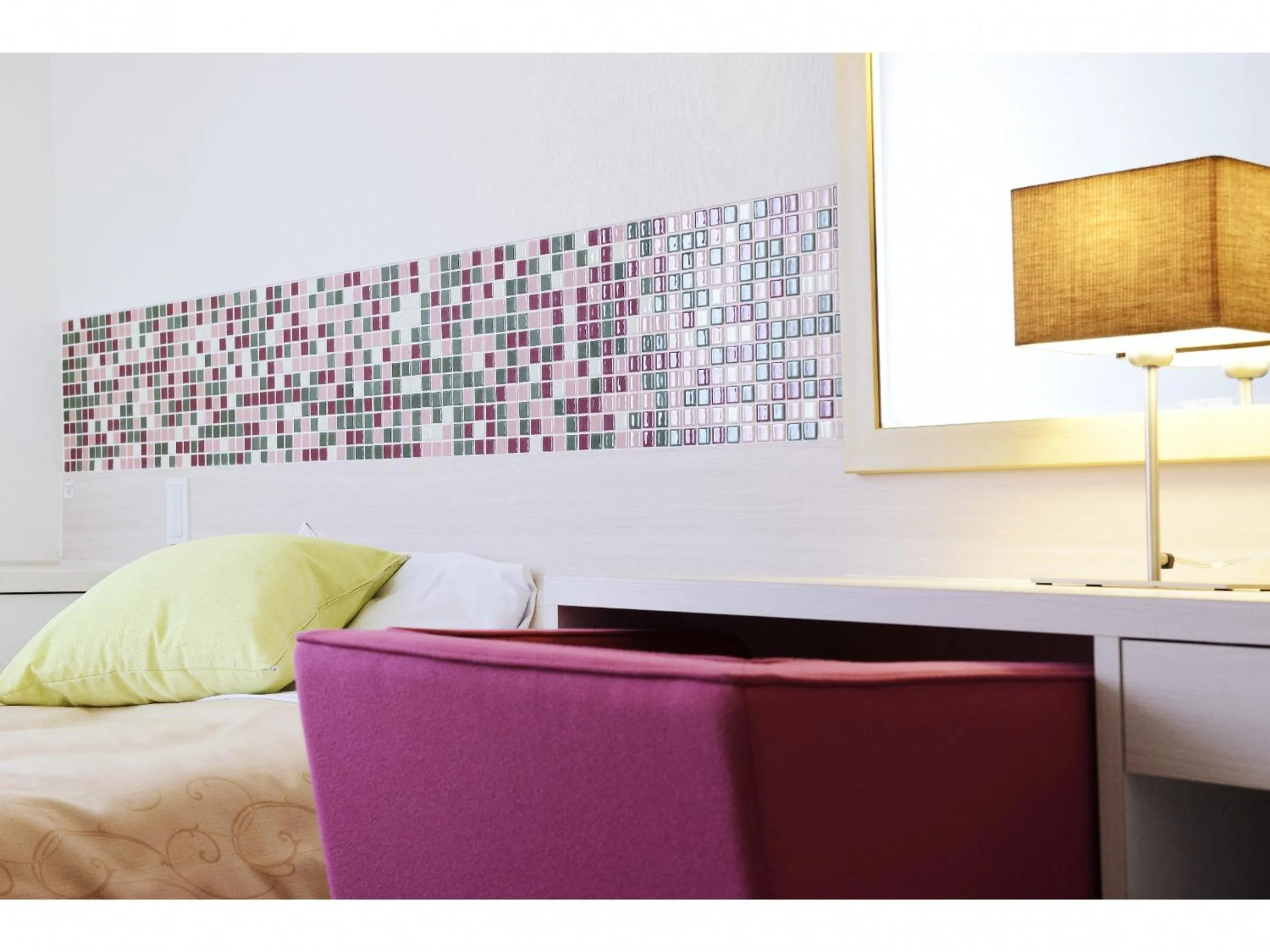 Bed in Hotel Seiryu Japanese Spa inn with spectacular view in Osaka