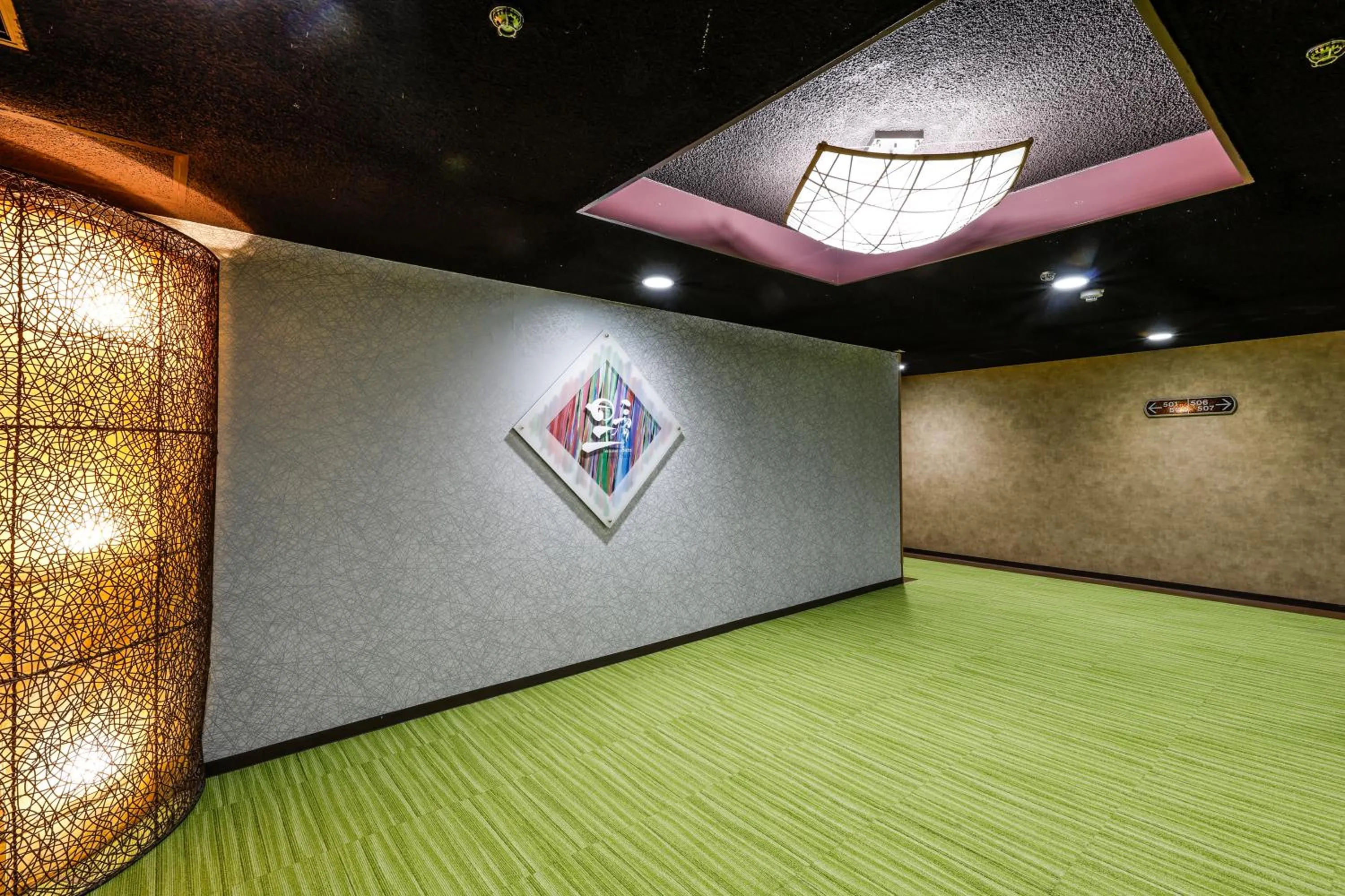 elevator in Hotel Seiryu Japanese Spa inn with spectacular view in Osaka