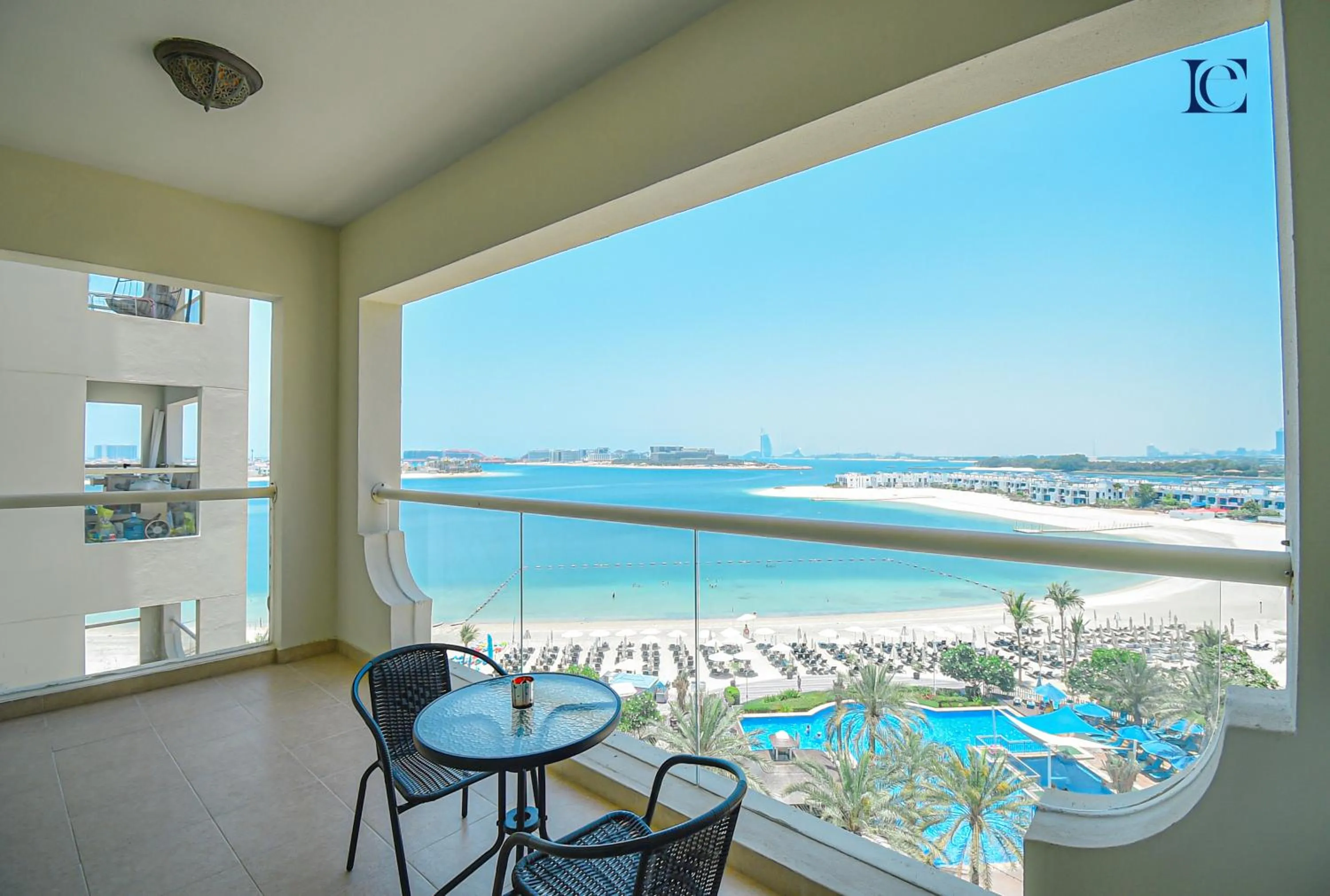 Patio in Luxury Escapes - Palm Jumeirah's Spectacular Ocean-View Apartment - NABAT