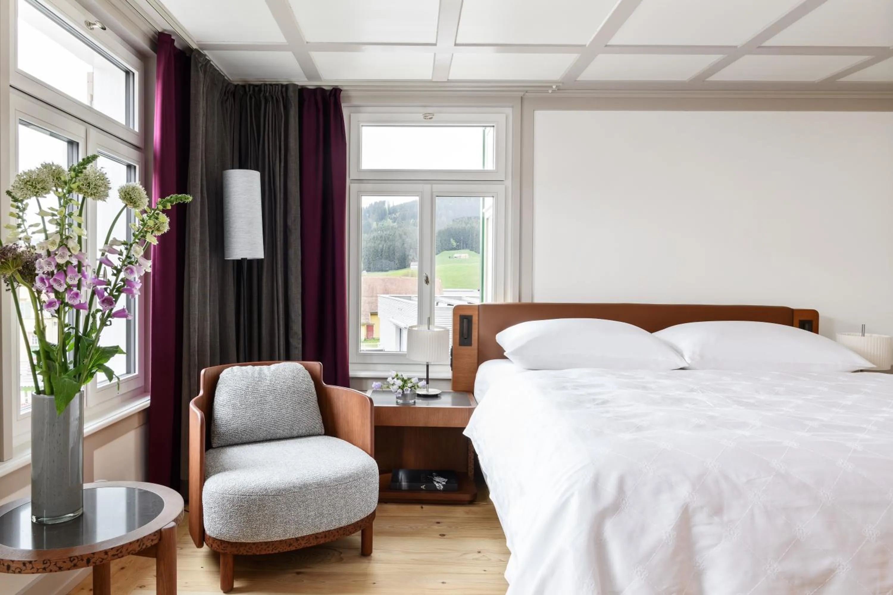 View (from property/room), Bed in Appenzeller Huus Löwen